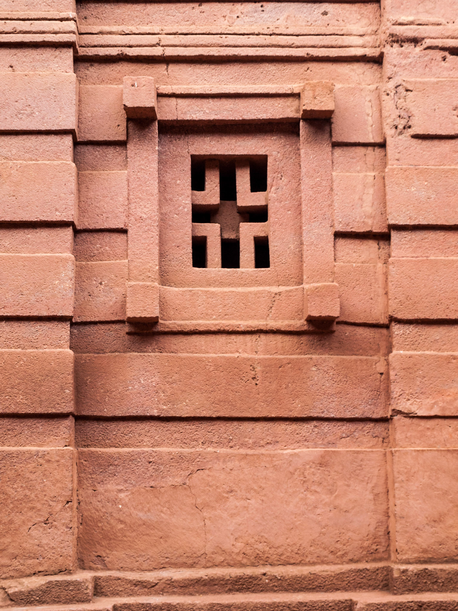 Detail of Bet Amanuel church in Lalibela