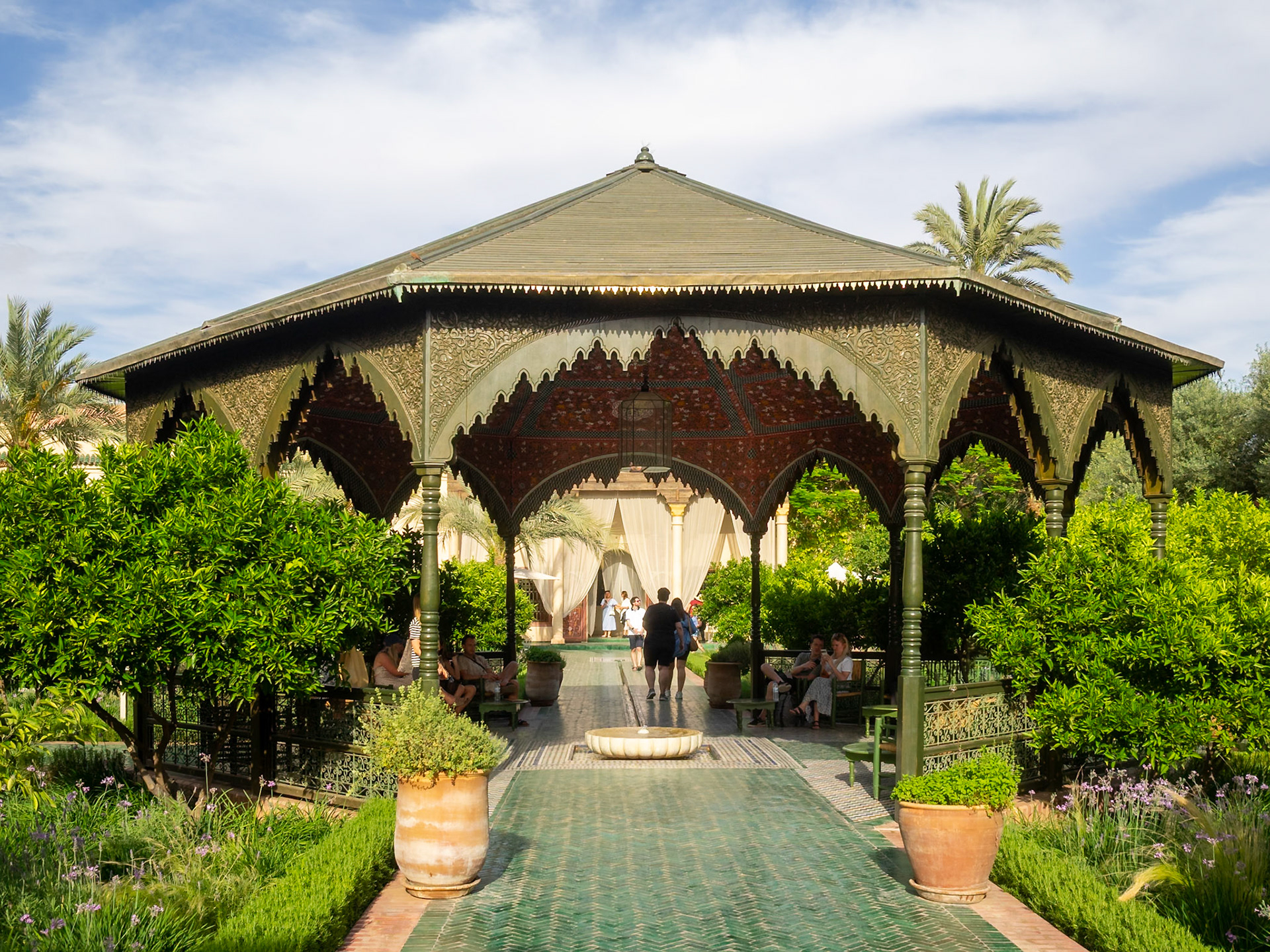 Central pavillion of the Jardin Secret, Marrakesh
