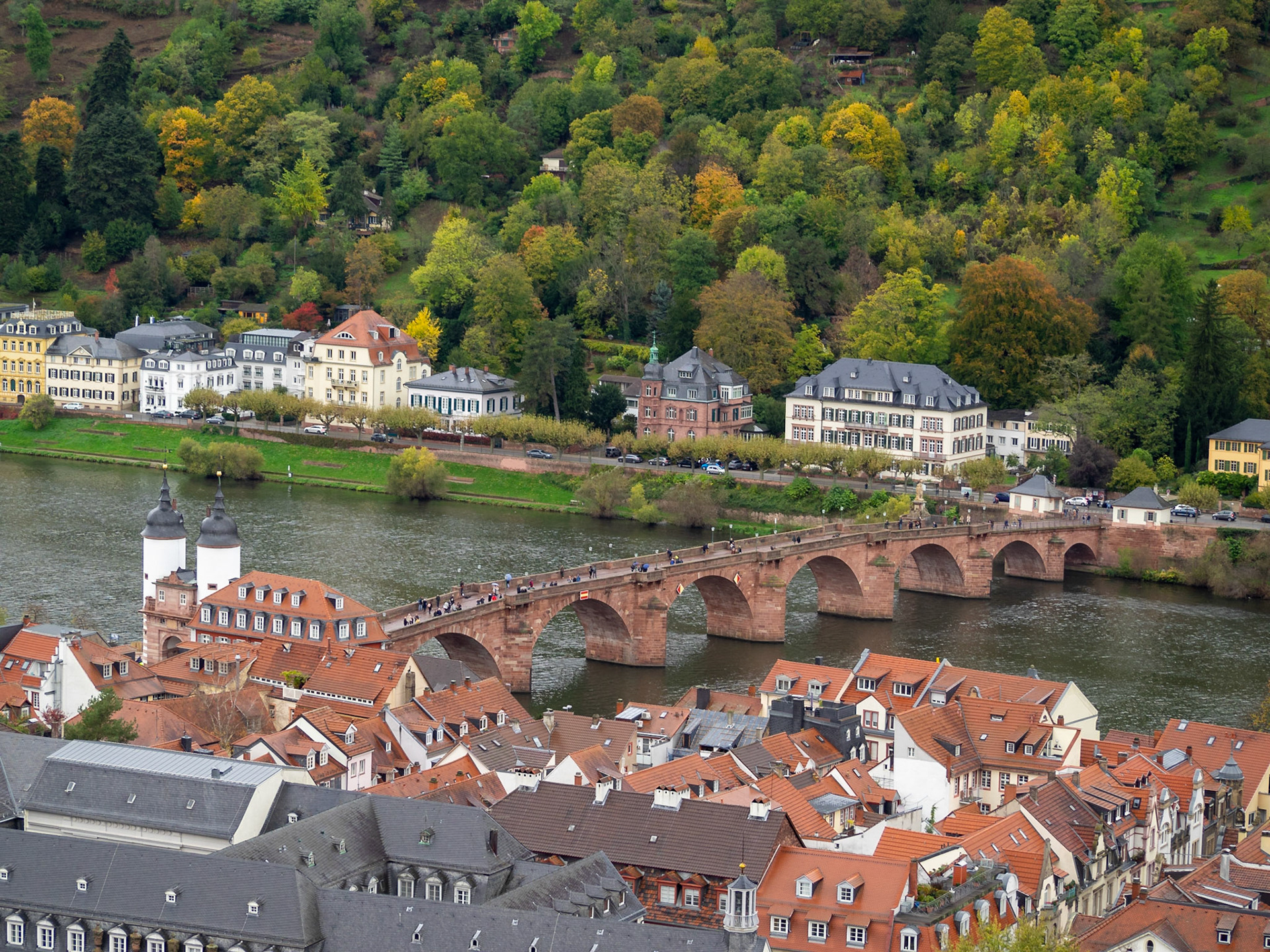 Alte Brücke seen from Heidelberg Schloss