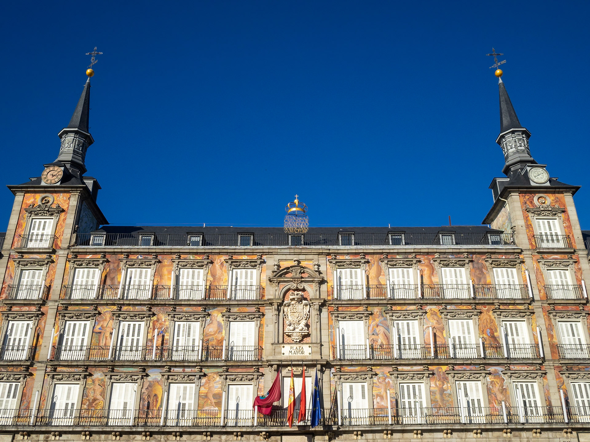 Madrid Plaza Mayor painted facade