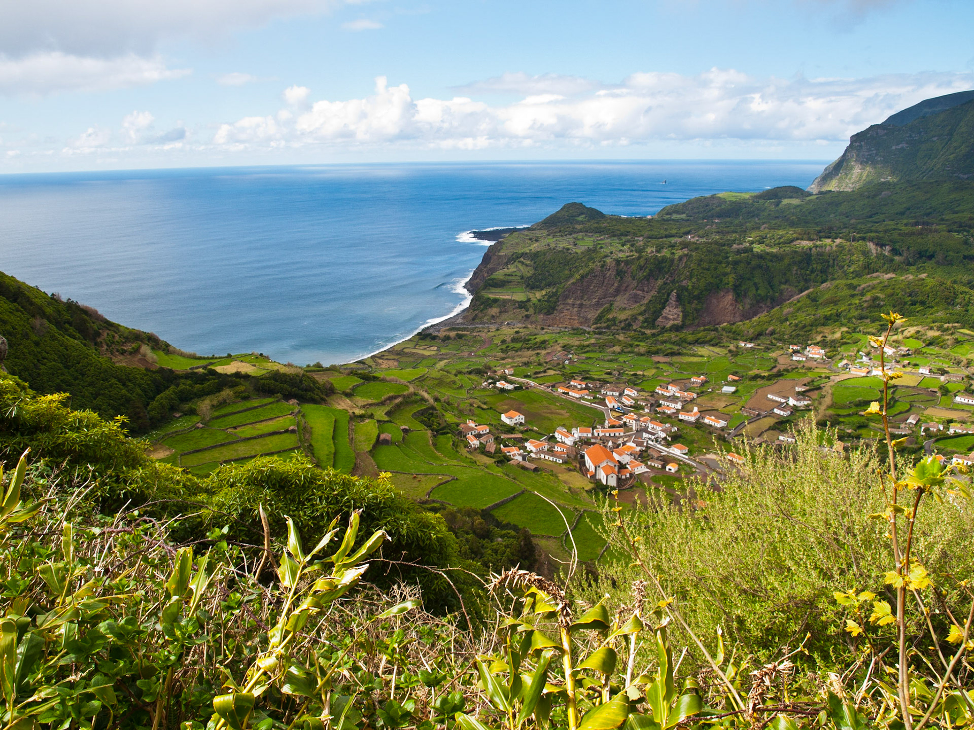 Fajãzinha hamlet in Flores Island