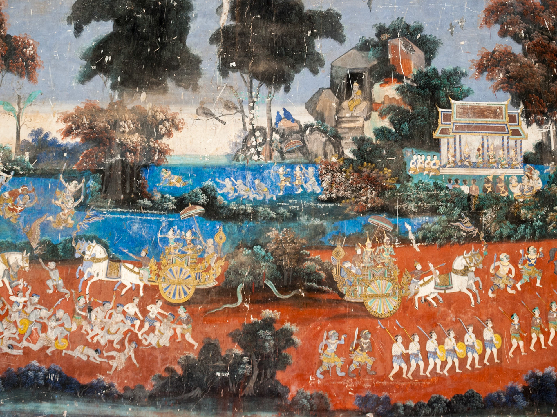 Ramayana fresco in Phnom Penh Royal Palace