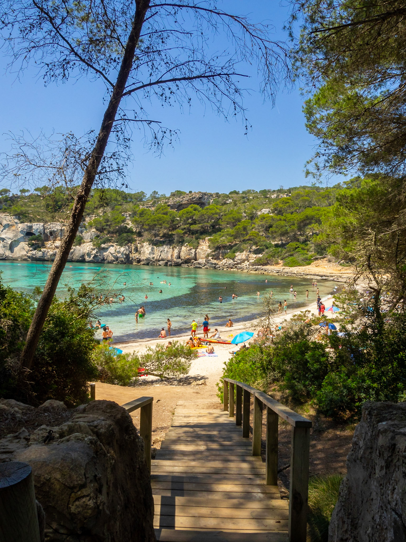 Walking path leading to Cala Macarella, Menorca