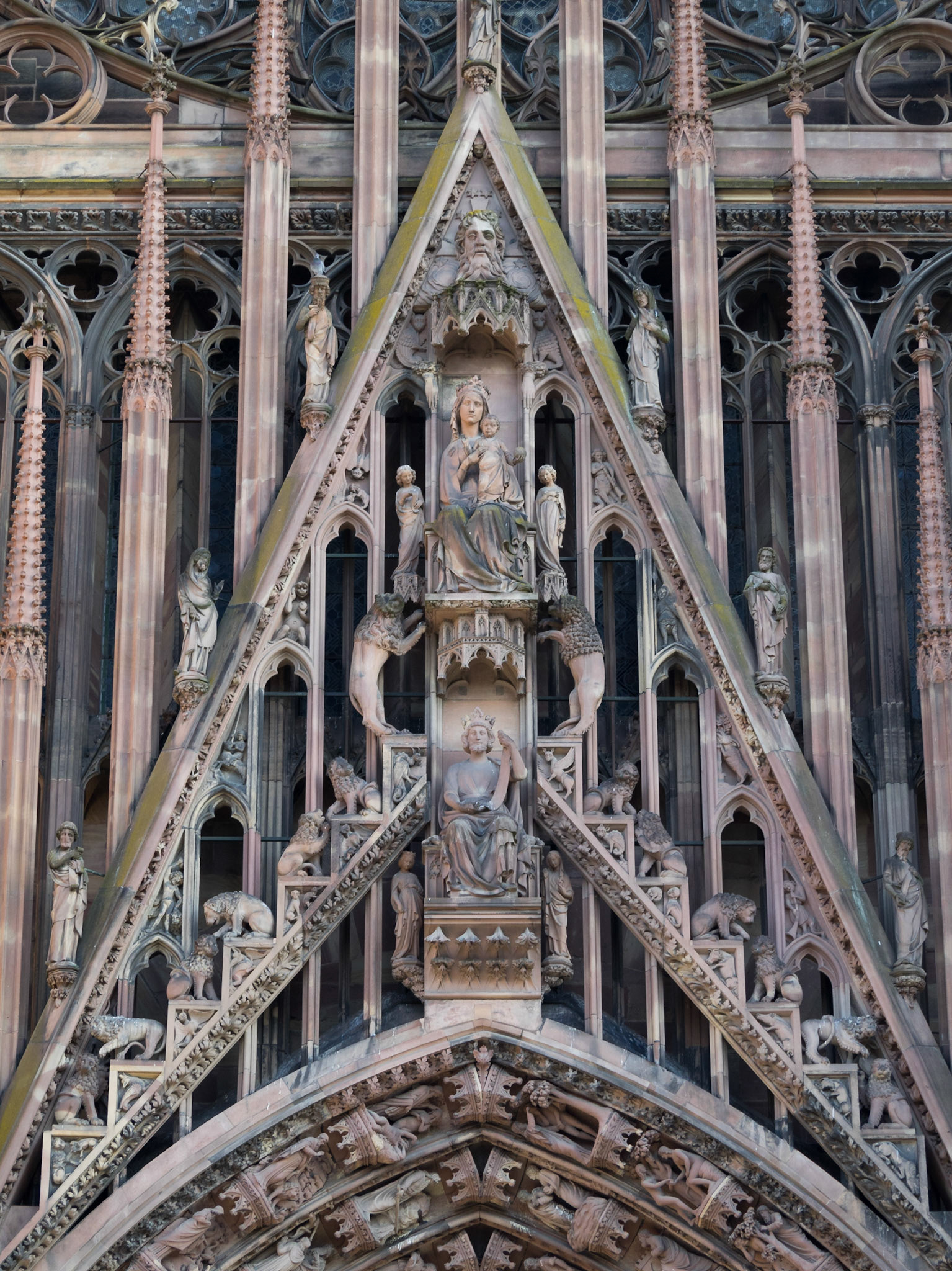 Our Lady of Strasbourg Cathedral facade detail