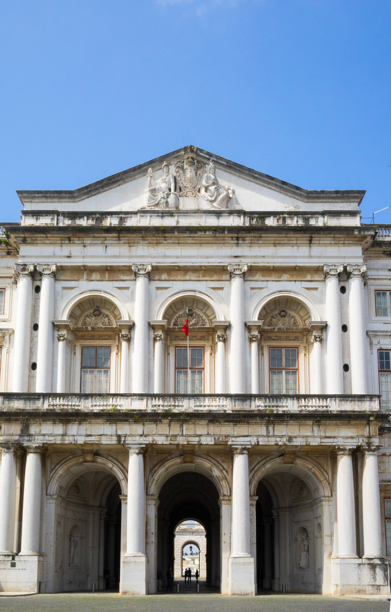 Neoclassical facade of Ajuda National Palace