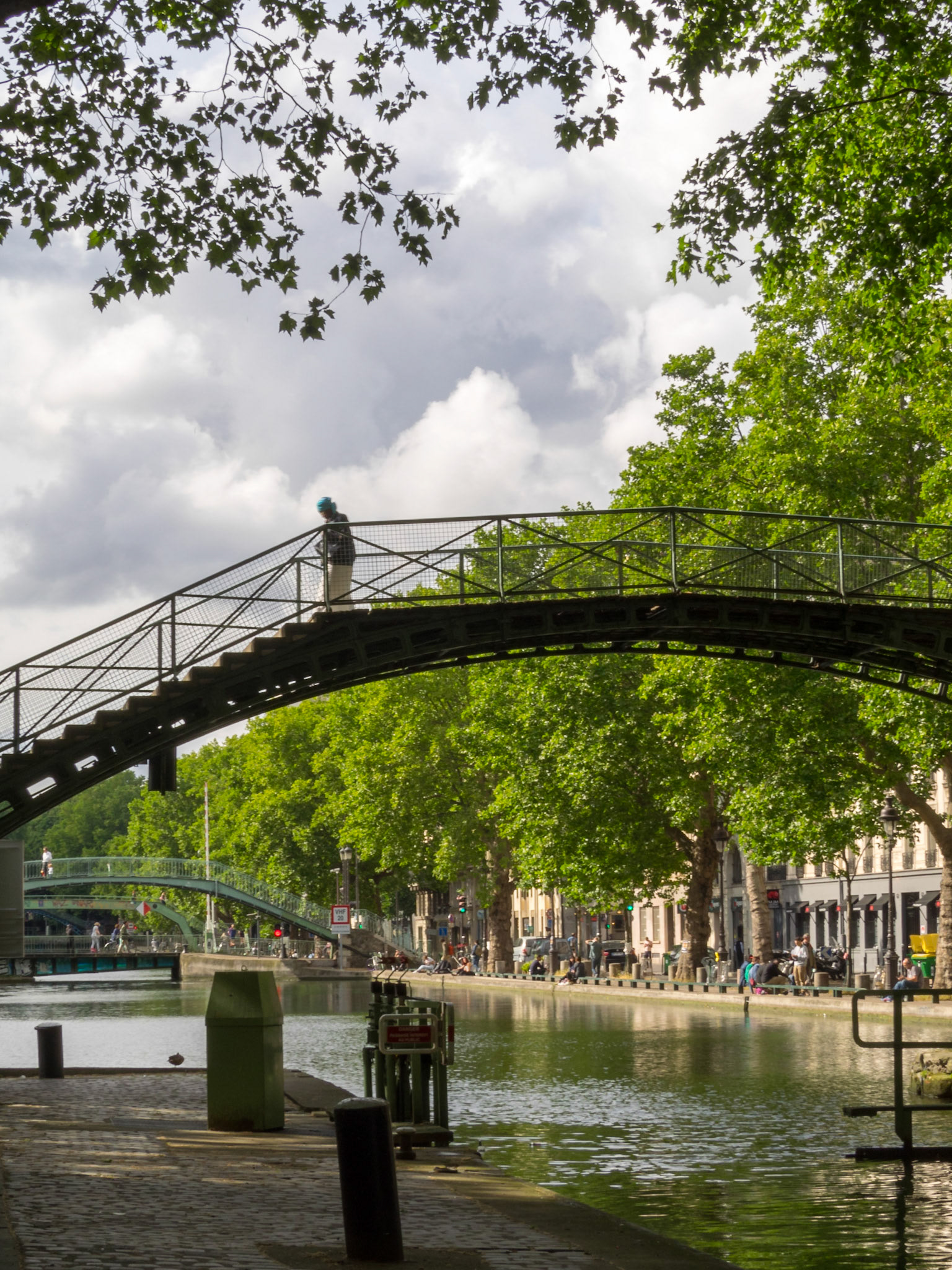 Canal Saint-Martin bridges and trees