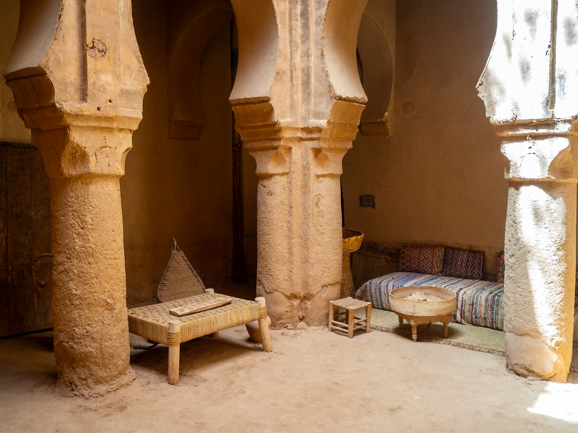Caids Kasbah inner courtyard, Morocco