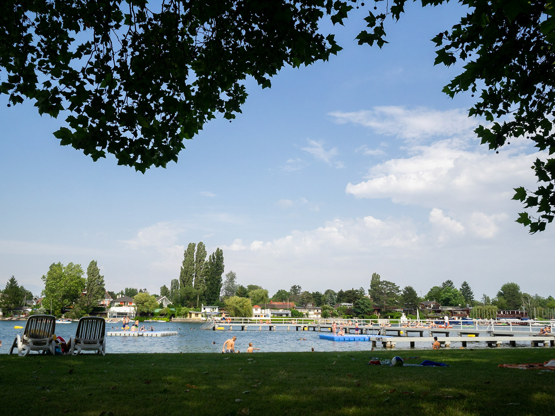 Alte Donau river beach, Vienna