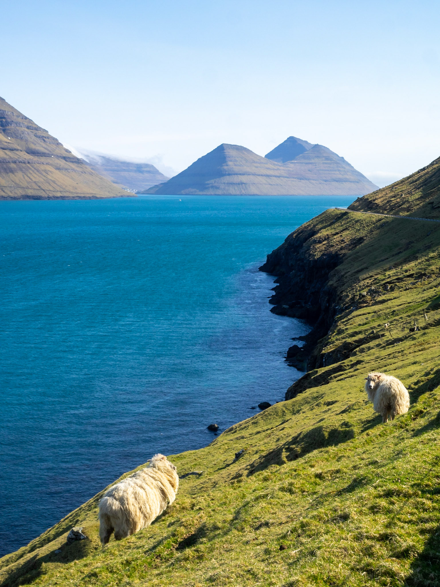 Kalsoyarfjørður fjord between Kalsoy and Kunoy islands