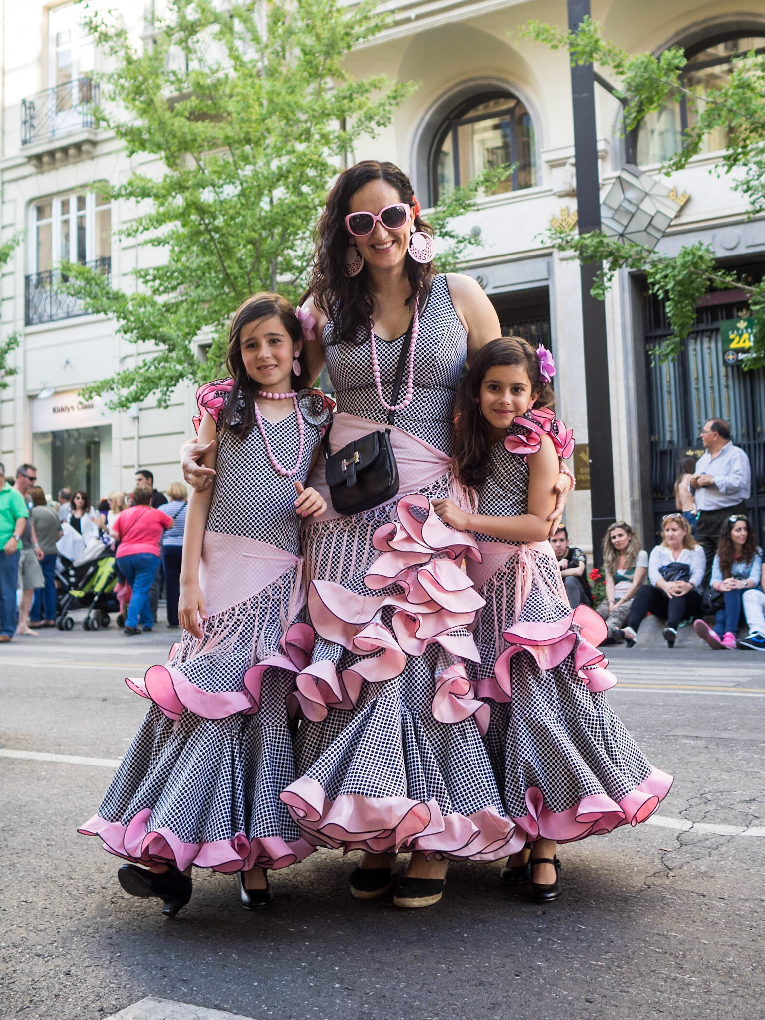 Street parade during the Las Cruces de Mayo in Granada