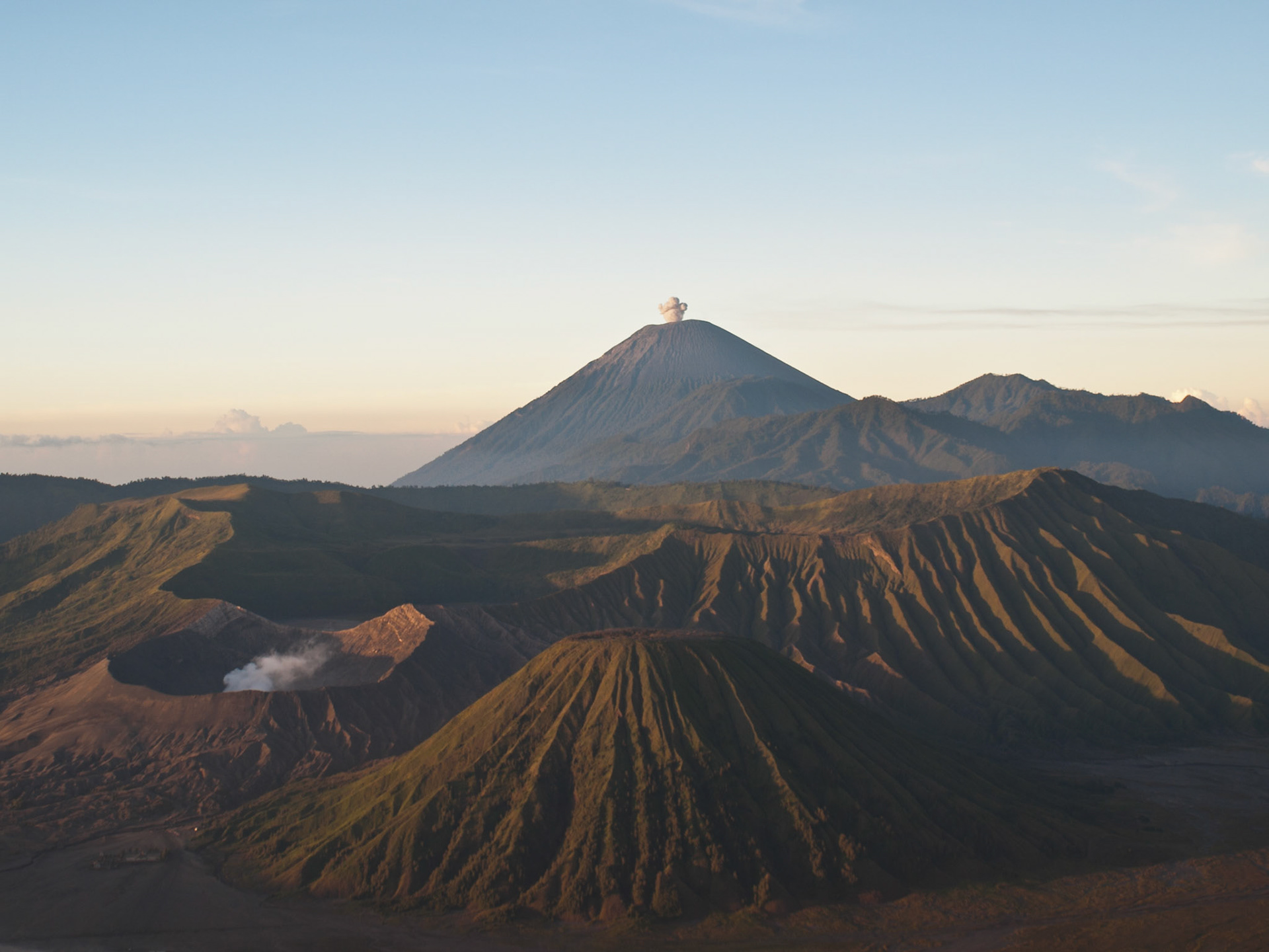 Volcanic landscape in Bromo crater