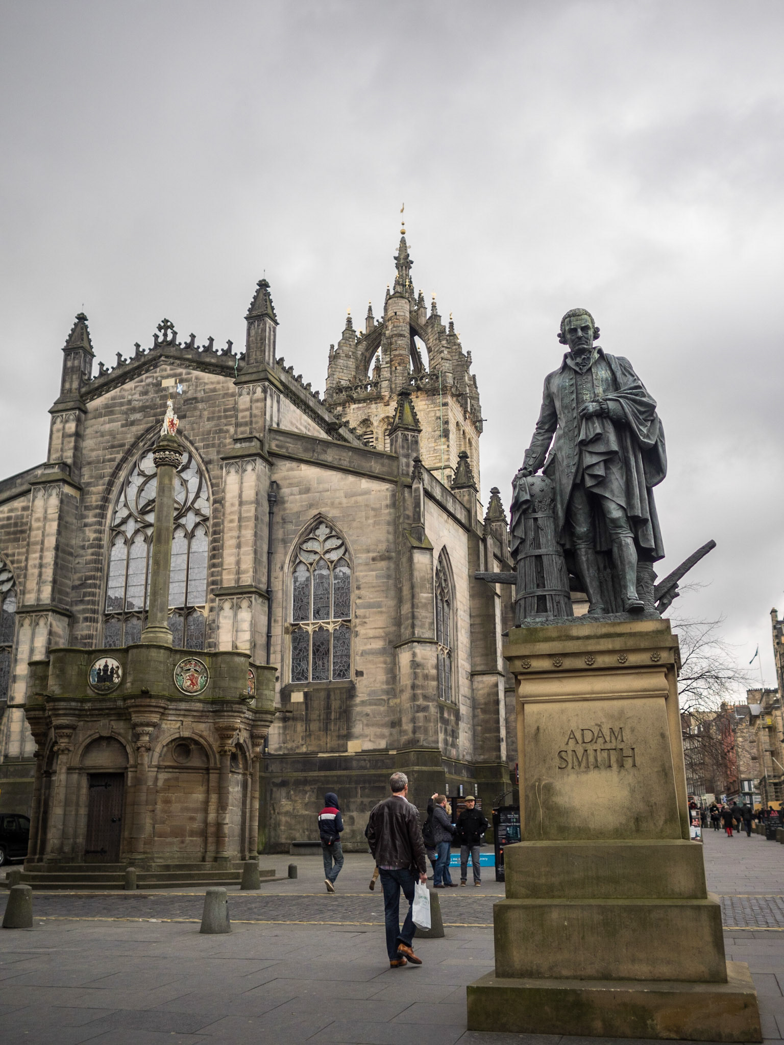 Adam Smith statue by St Giles Cathedral