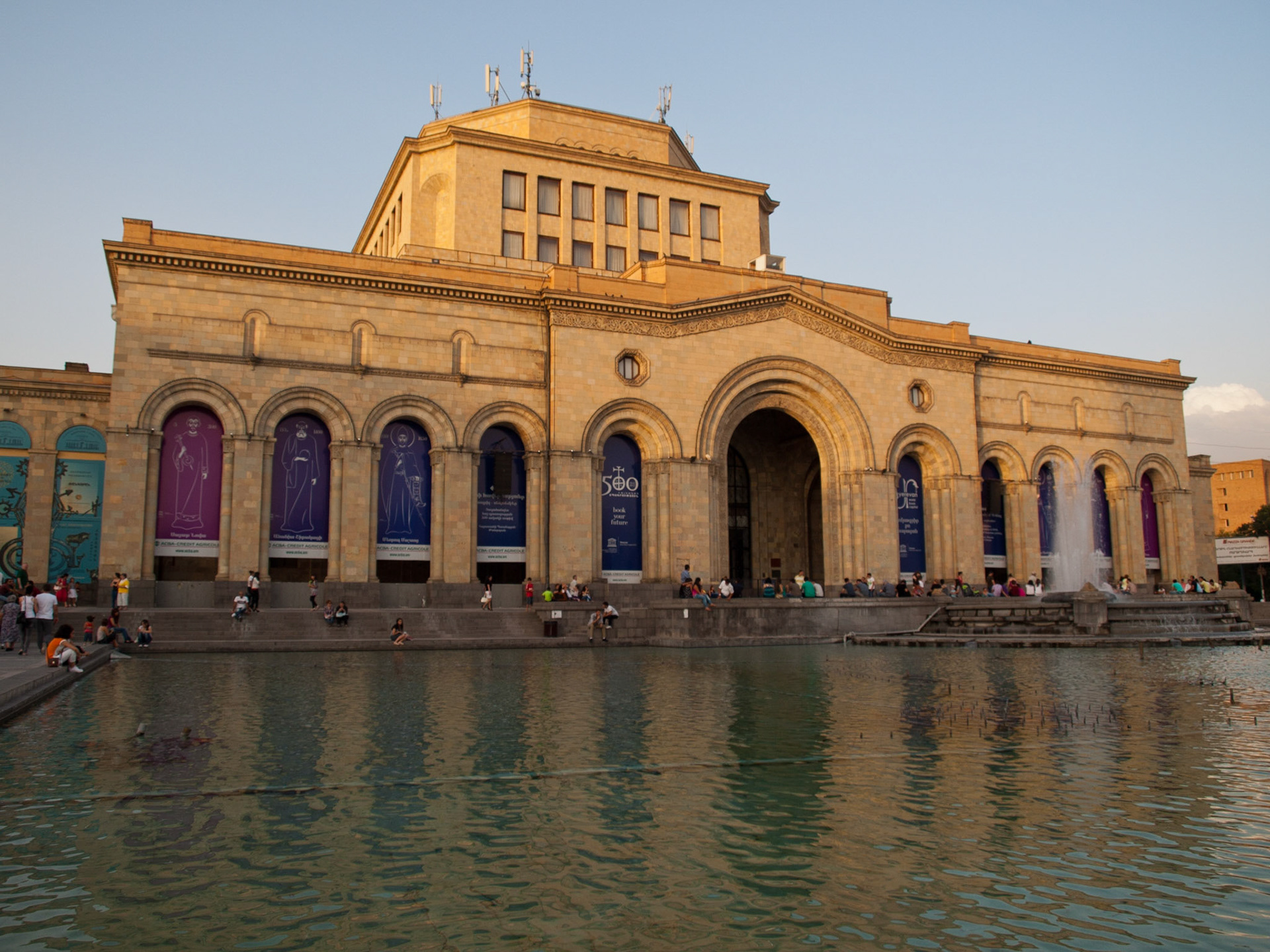Yerevan Republic square, National Gallery and State Museum of Armenian History building