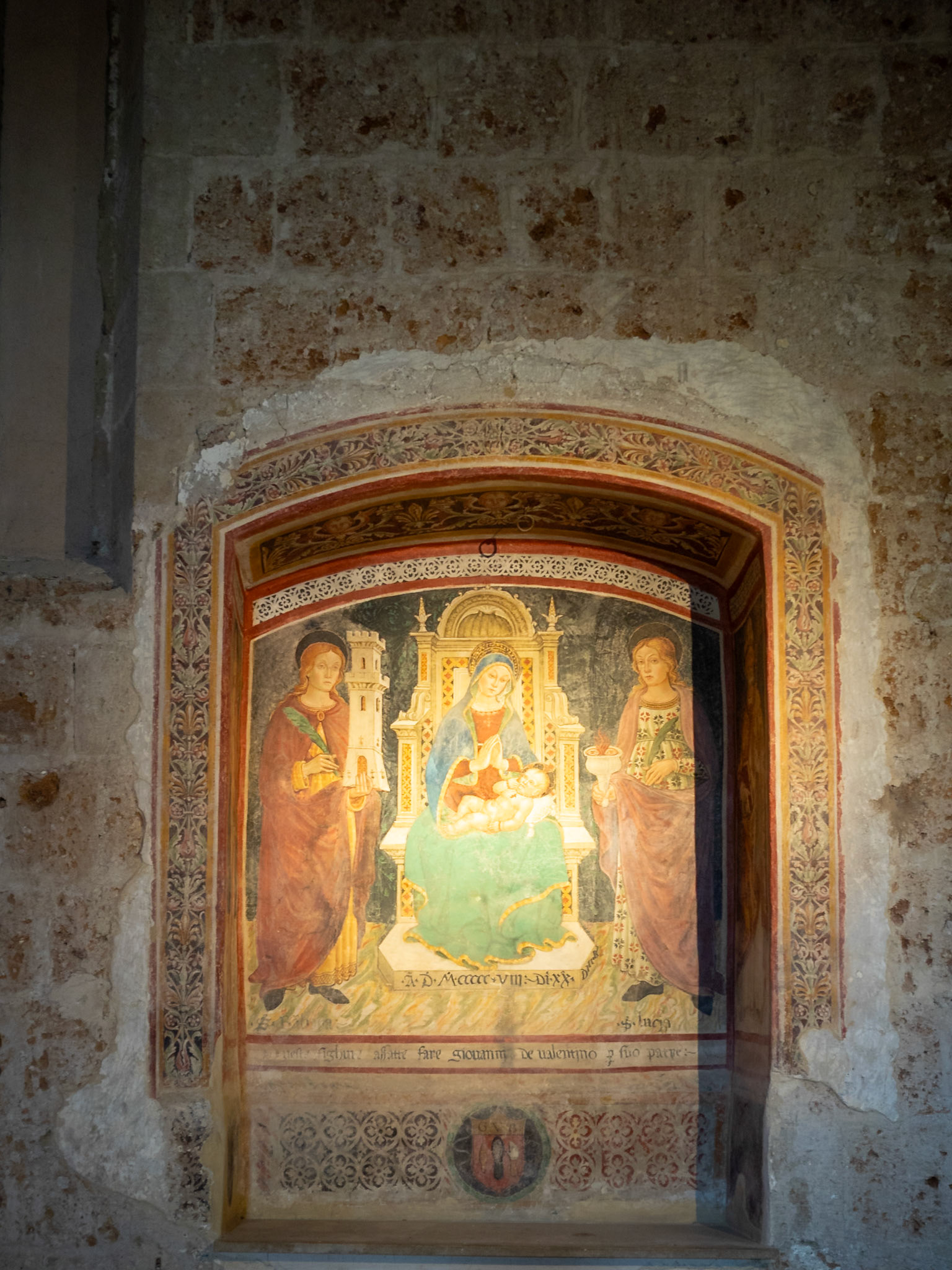 Virgin and Child fresco at Santa Maria Maggiore, Sovana