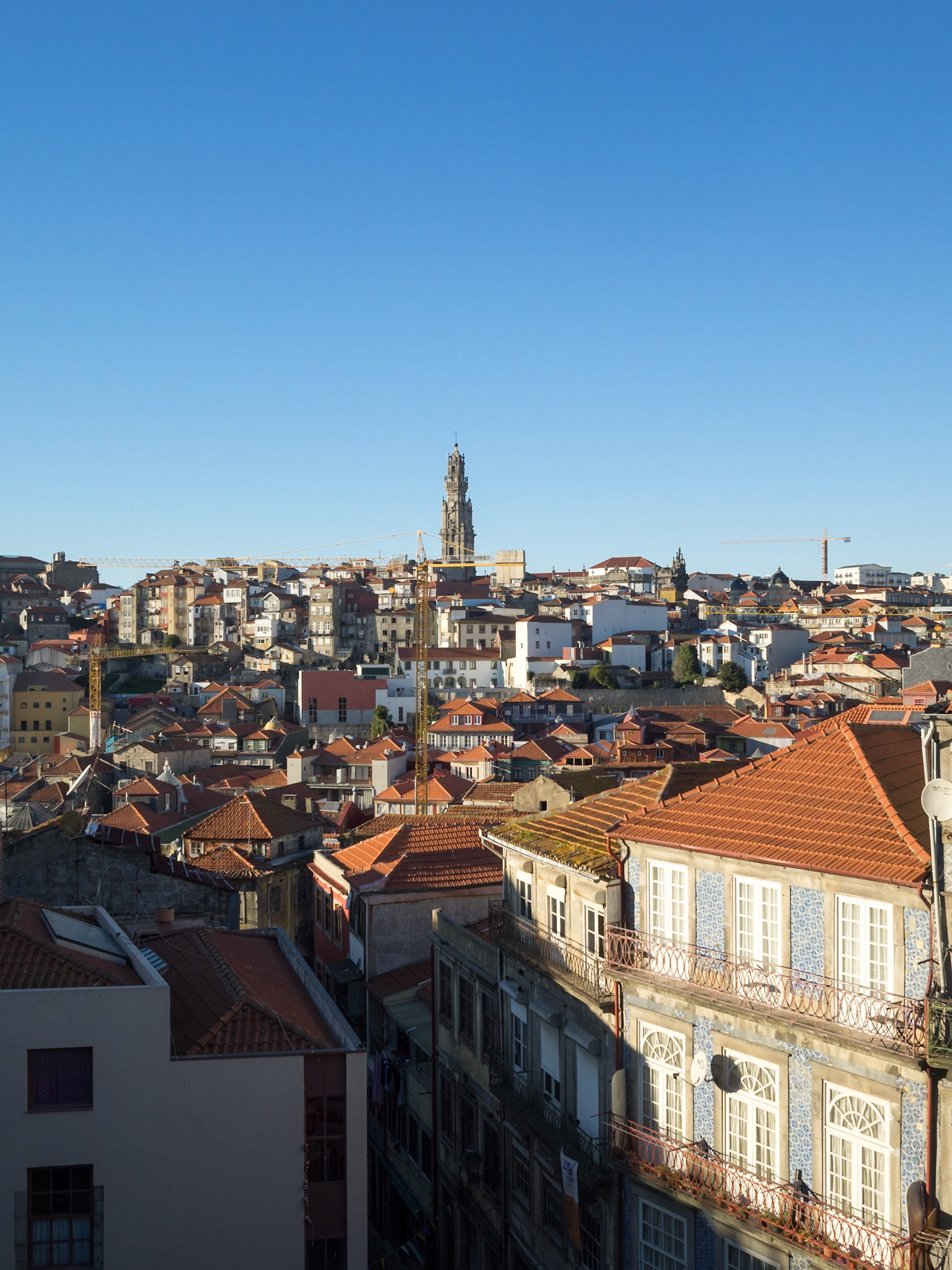 View over Oporto city roofs