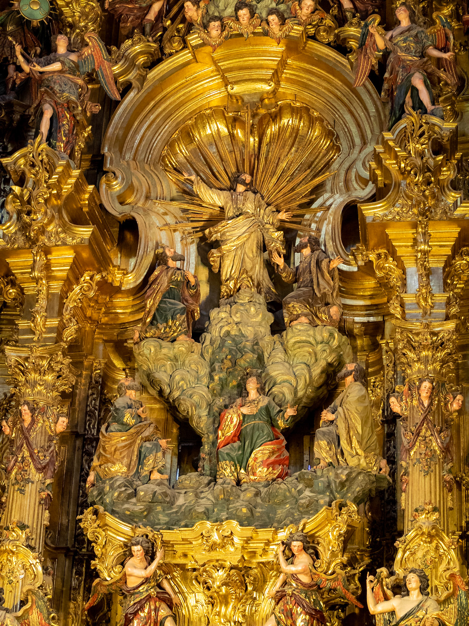 Jesus Transfiguration, denter of the high altarpiece of the Iglesia Colegial del Divino Salvador, Seville