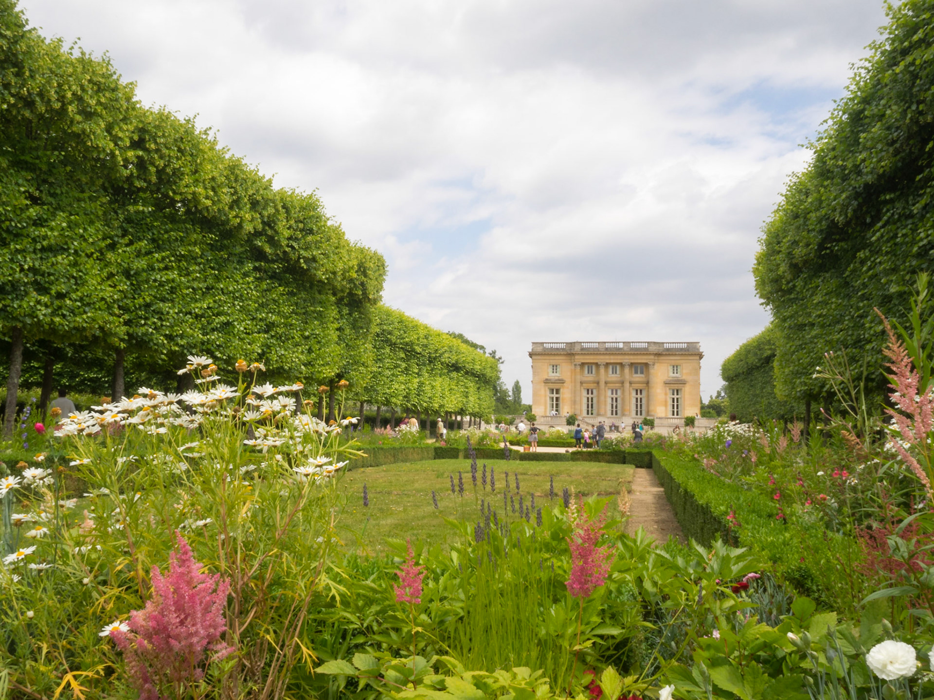 The Petit Trianon building and garden