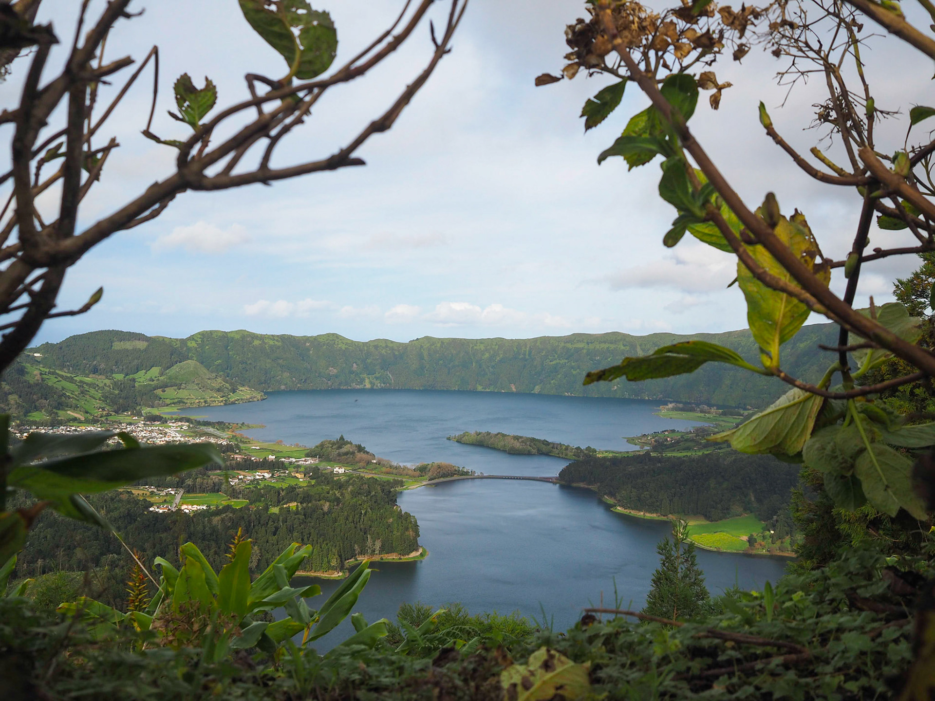 Seven Cities lagoon between the bushes