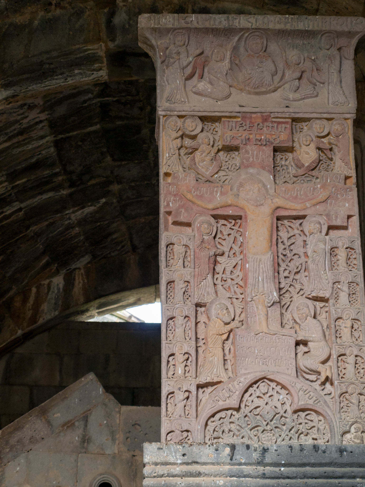 Khatchkar with Jesus on the cross, Haghpat Monastery