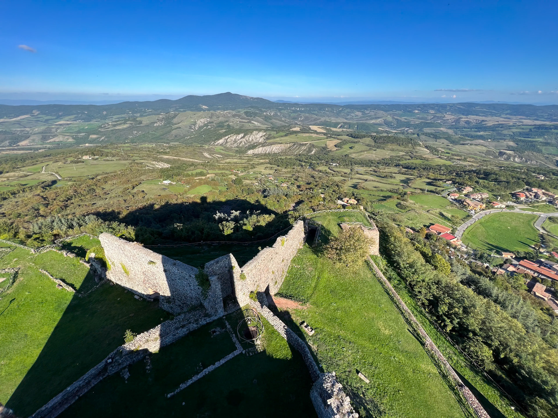 Tuscany landscape seen from the Radicofani Fortress
