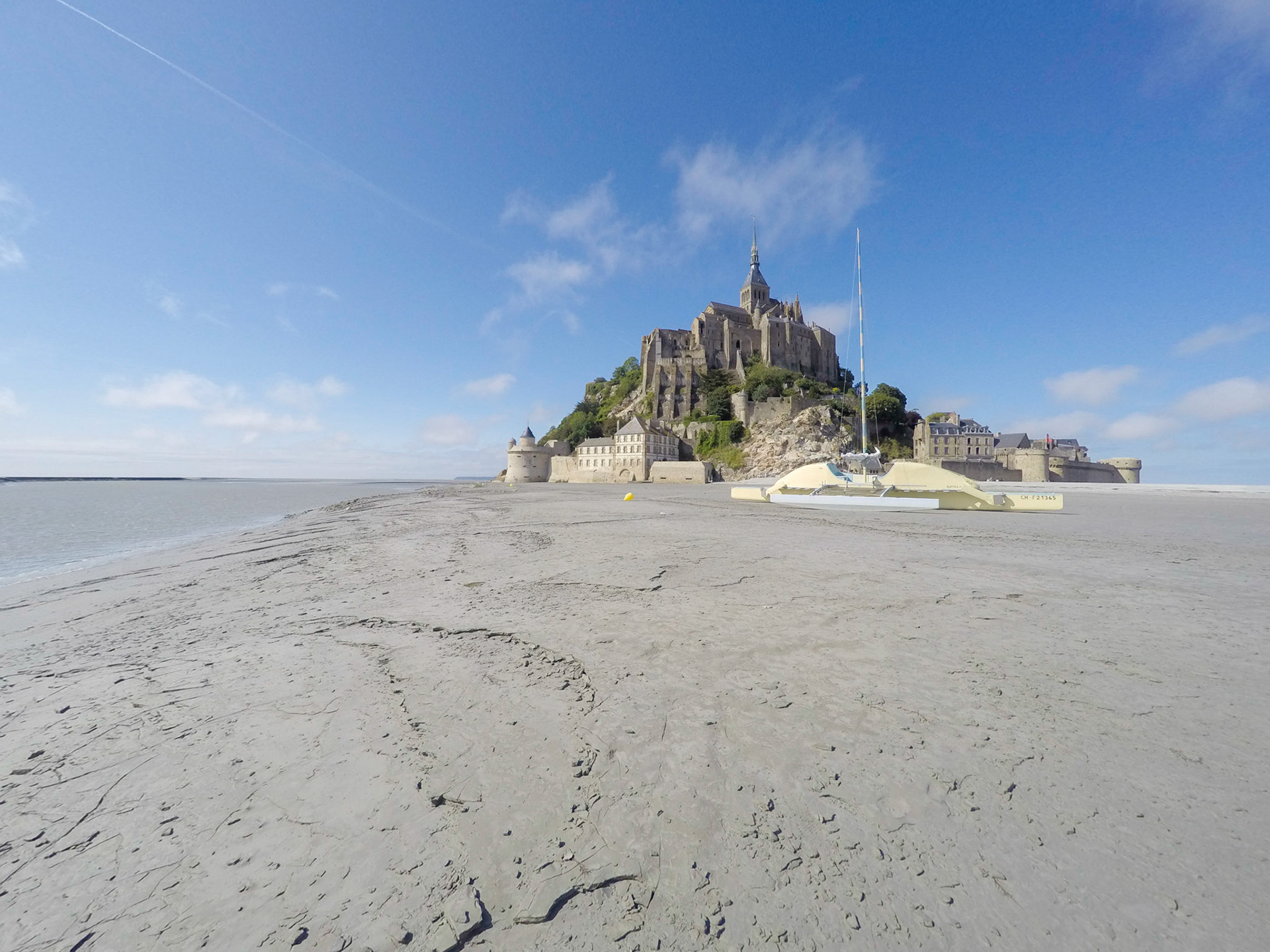 Mont Saint-Michel  in low tide