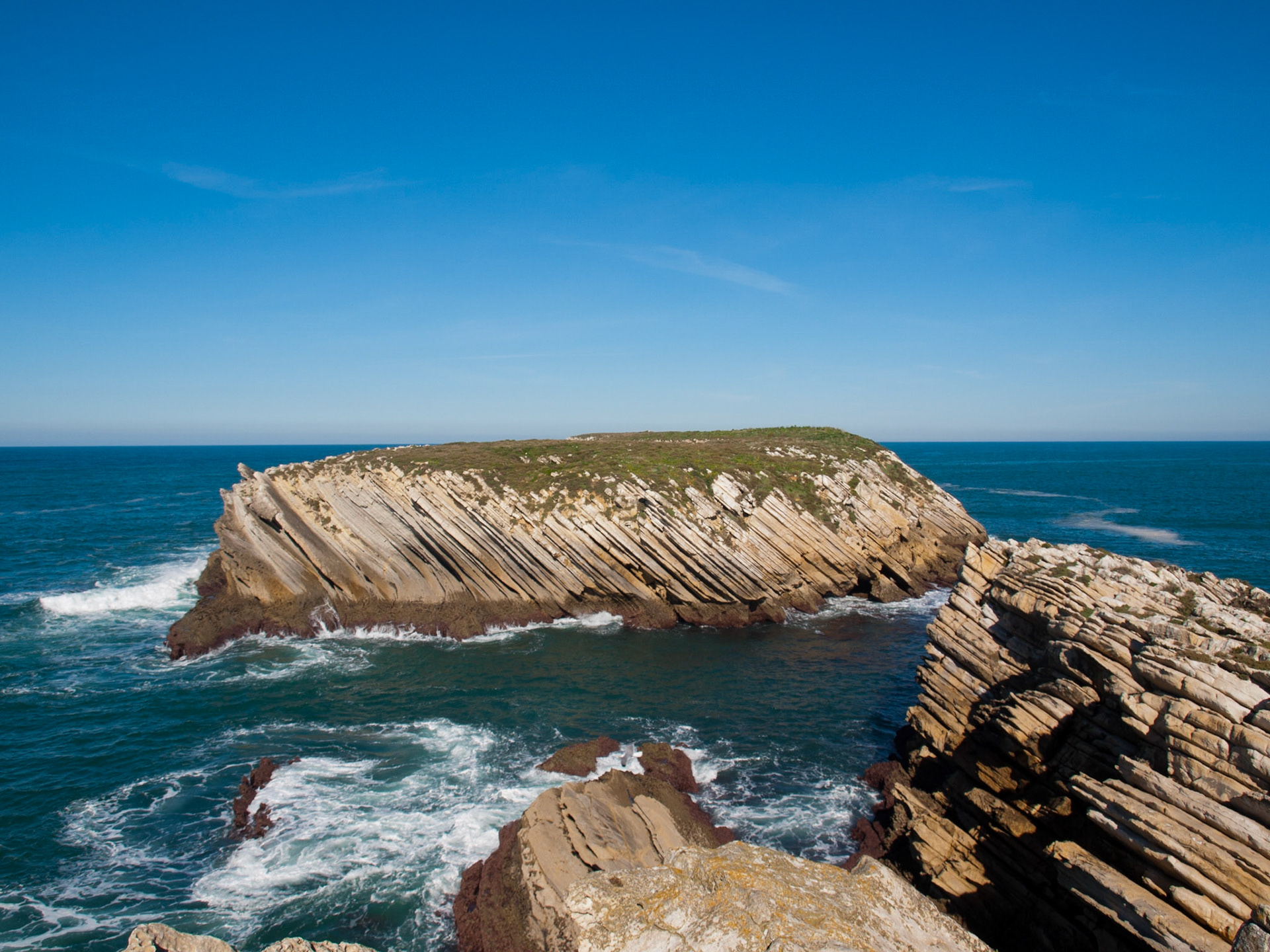 Baleal island rocky coastline