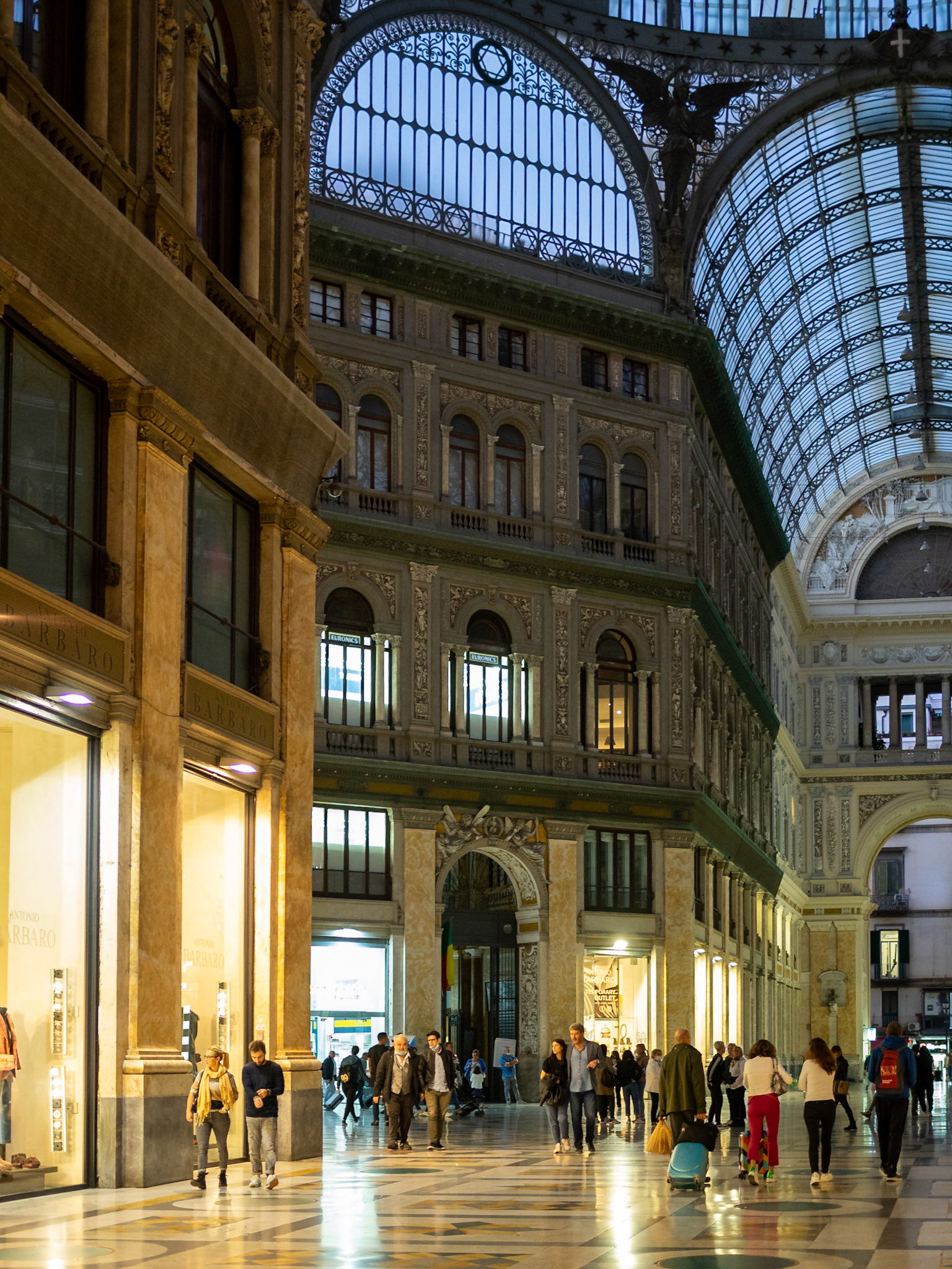Interior of the Galleria Umberto I, Naples