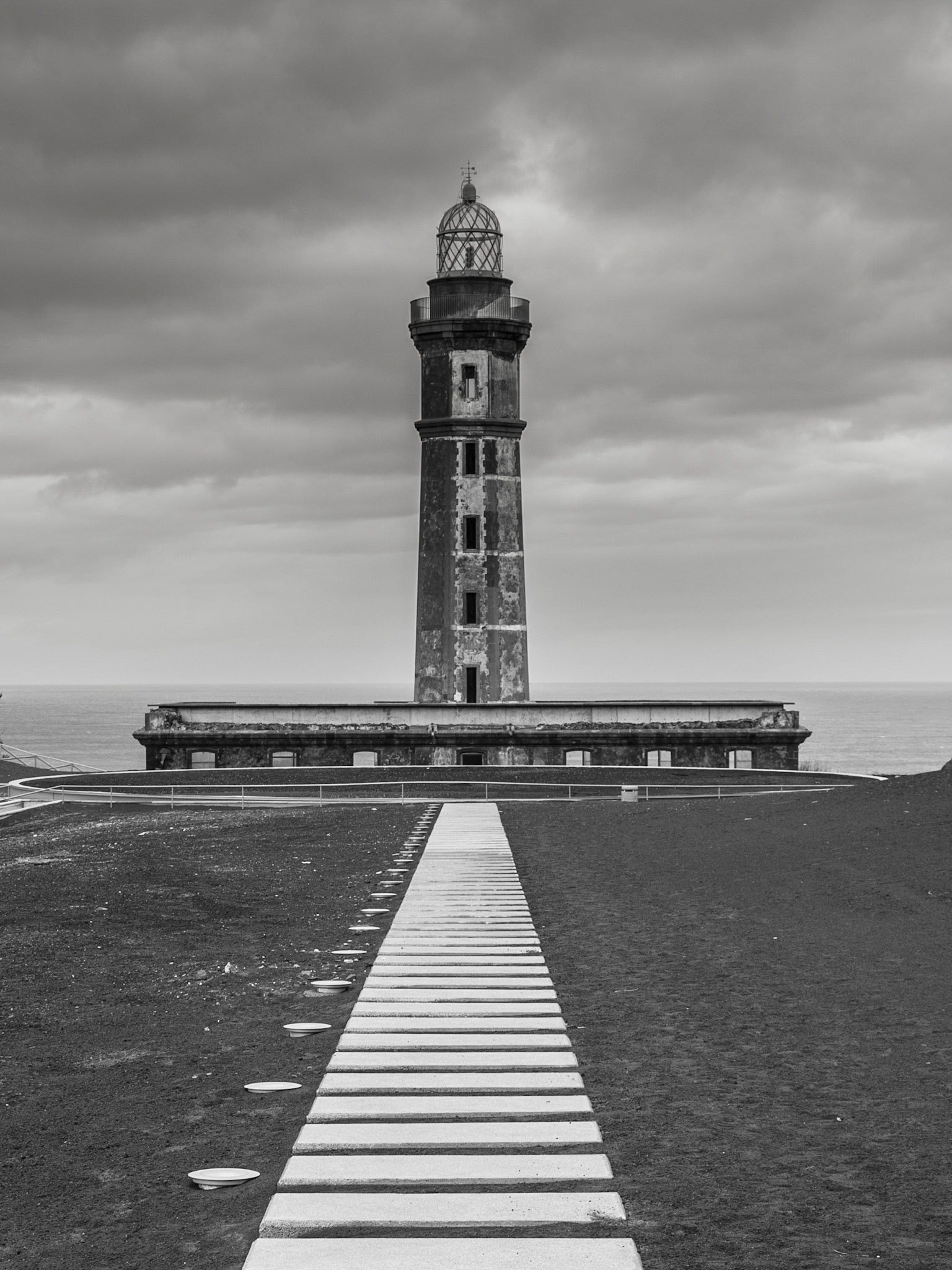 In Faila island, in the Azores, Capelinhos volcano erupted in  the 50's living the area covered in ash