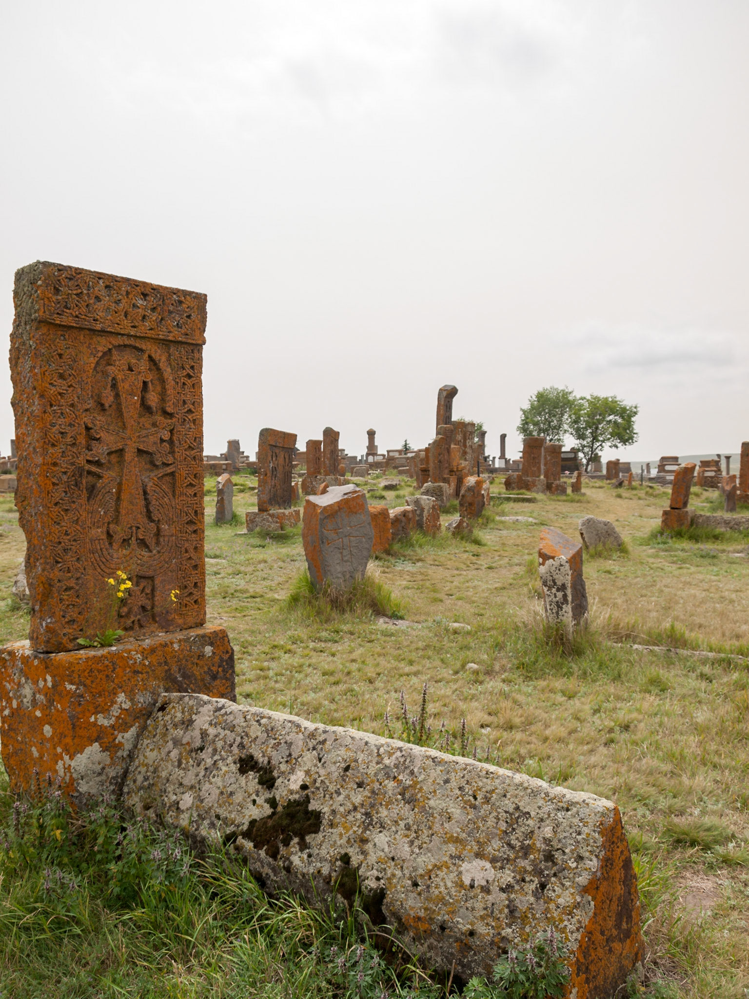 Khatchkar (cross-stone) field in Noratus