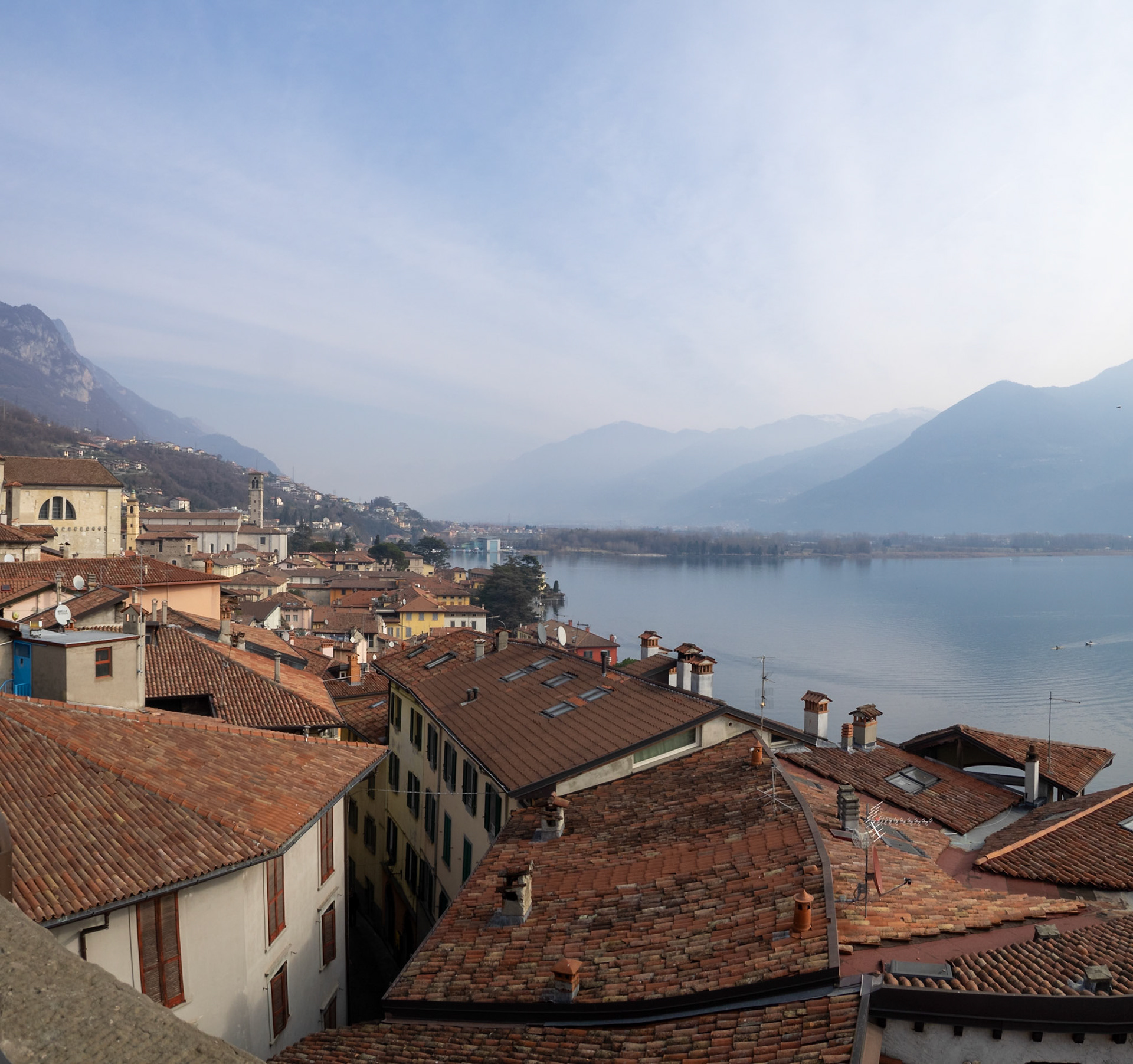 Lovere by Iseo Lake seen from Torre Civica