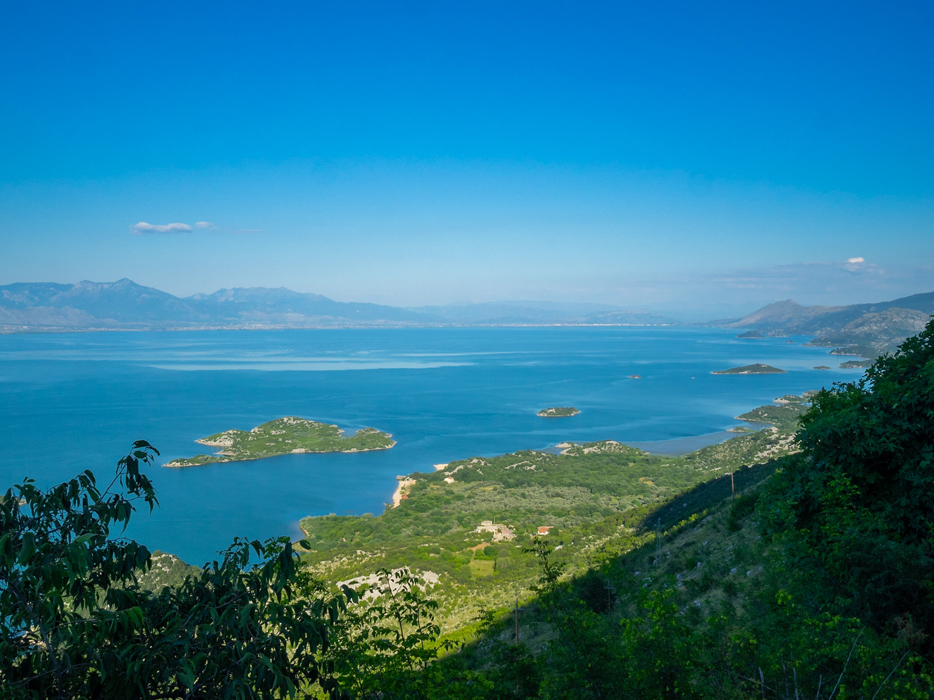 Lake Skadar south side with Albania on the horizon, Montenegro