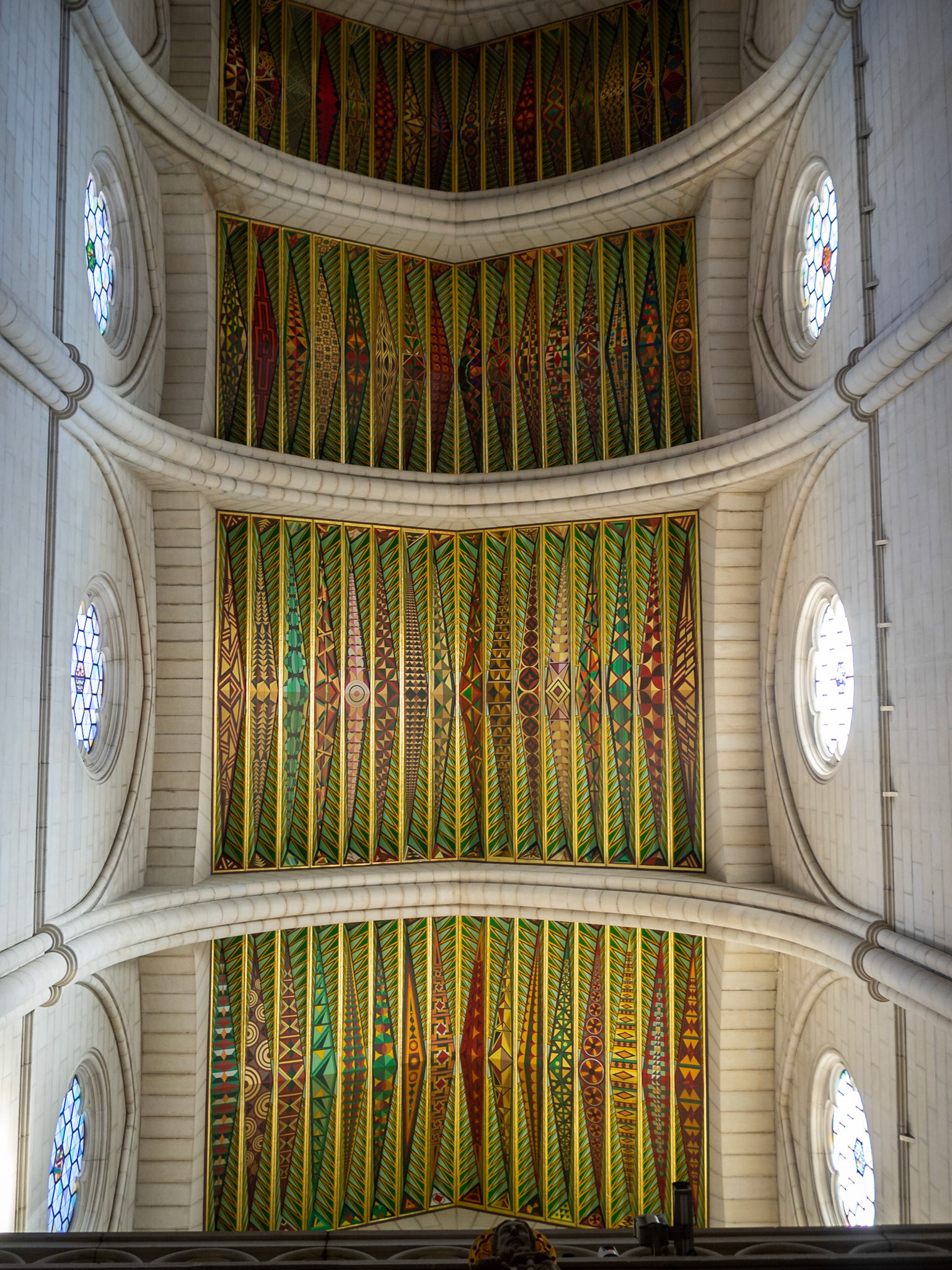 Almudena Cathedral main nave ceiling, Madrid
