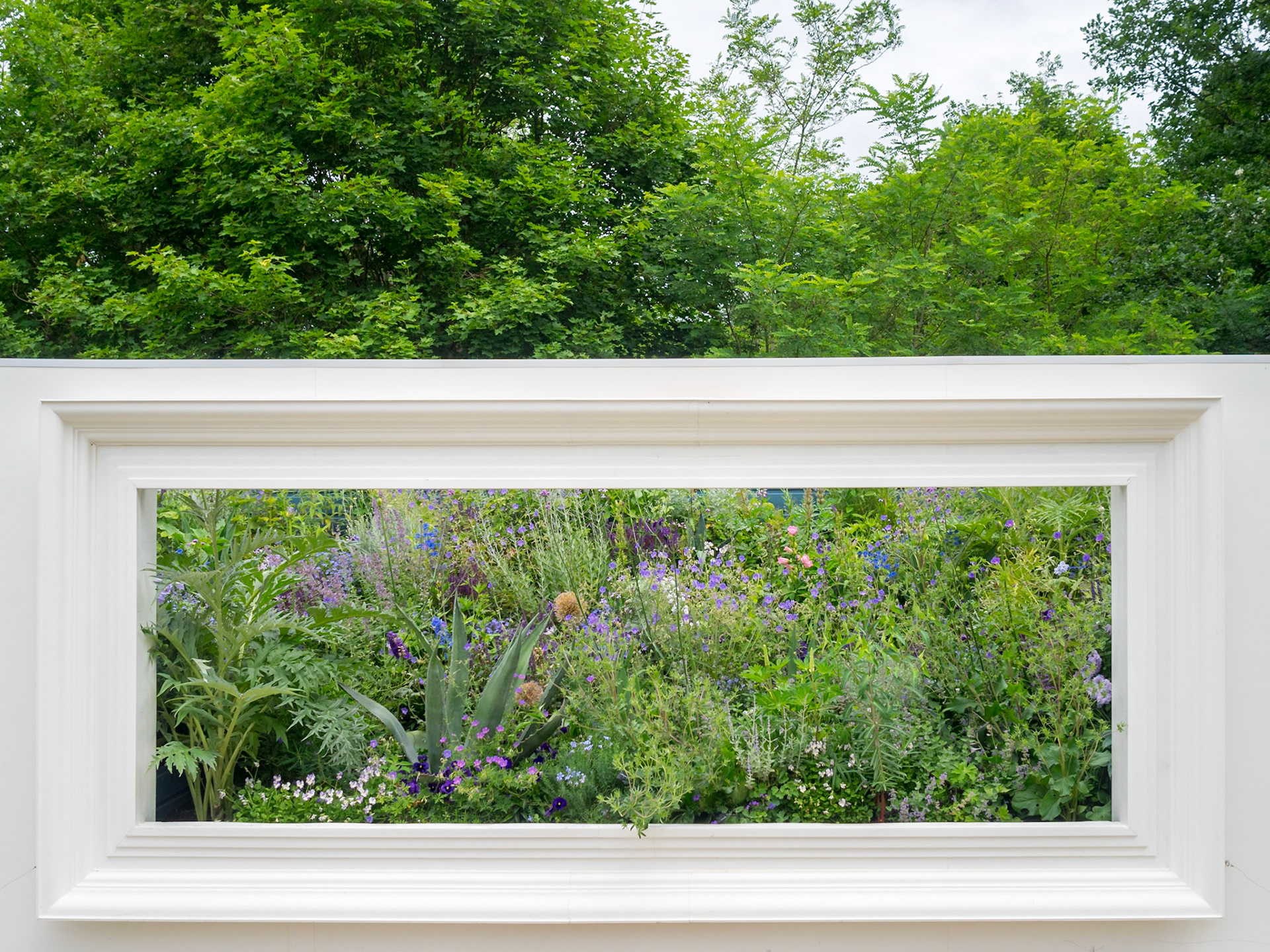 Framed nature int a garden at the 2015 International Garden Festival 2015 at the Domain of Chaumont-sur-Loire