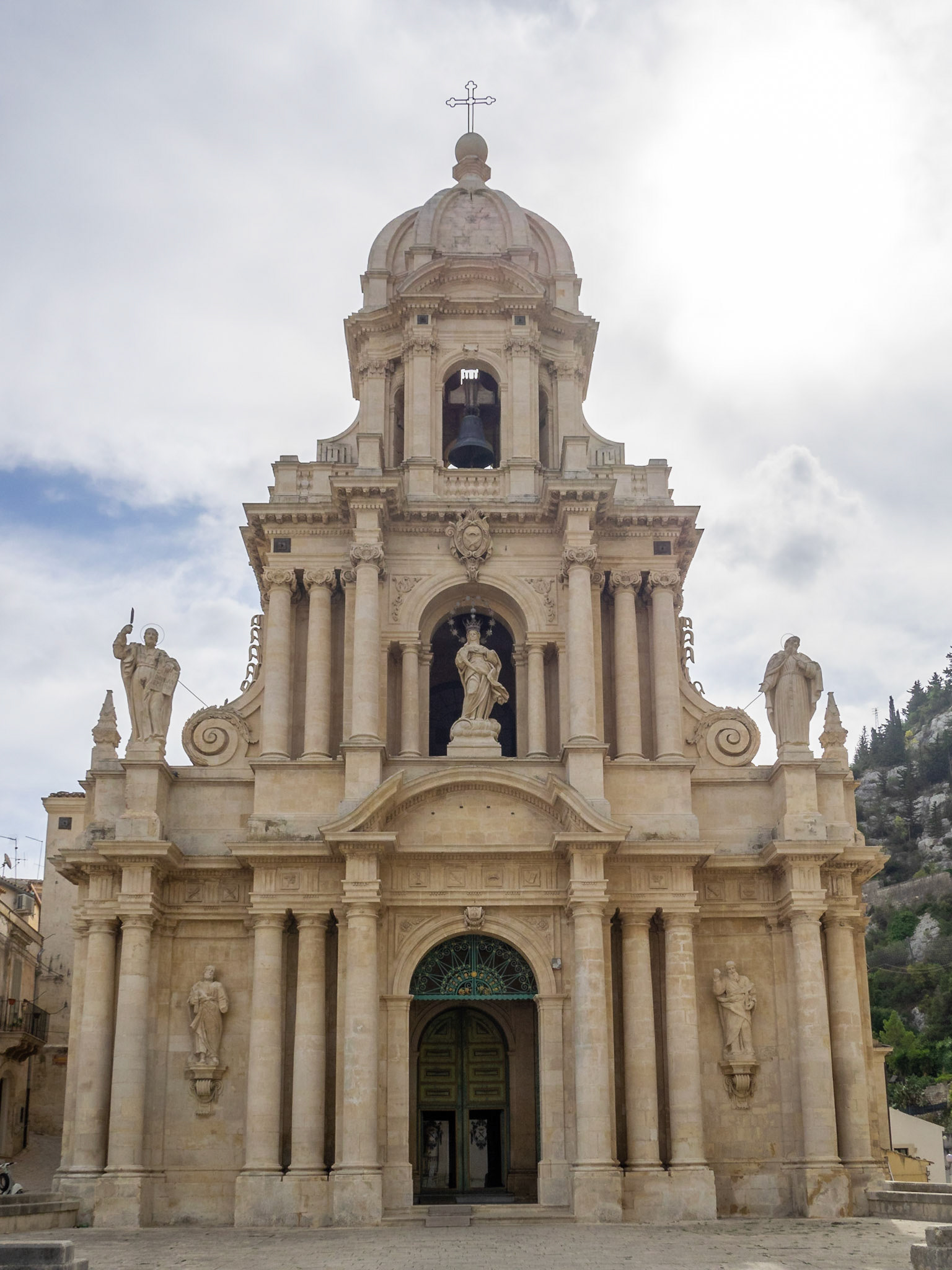 The late-Baroque facade of San Bartolomeo, Scicli