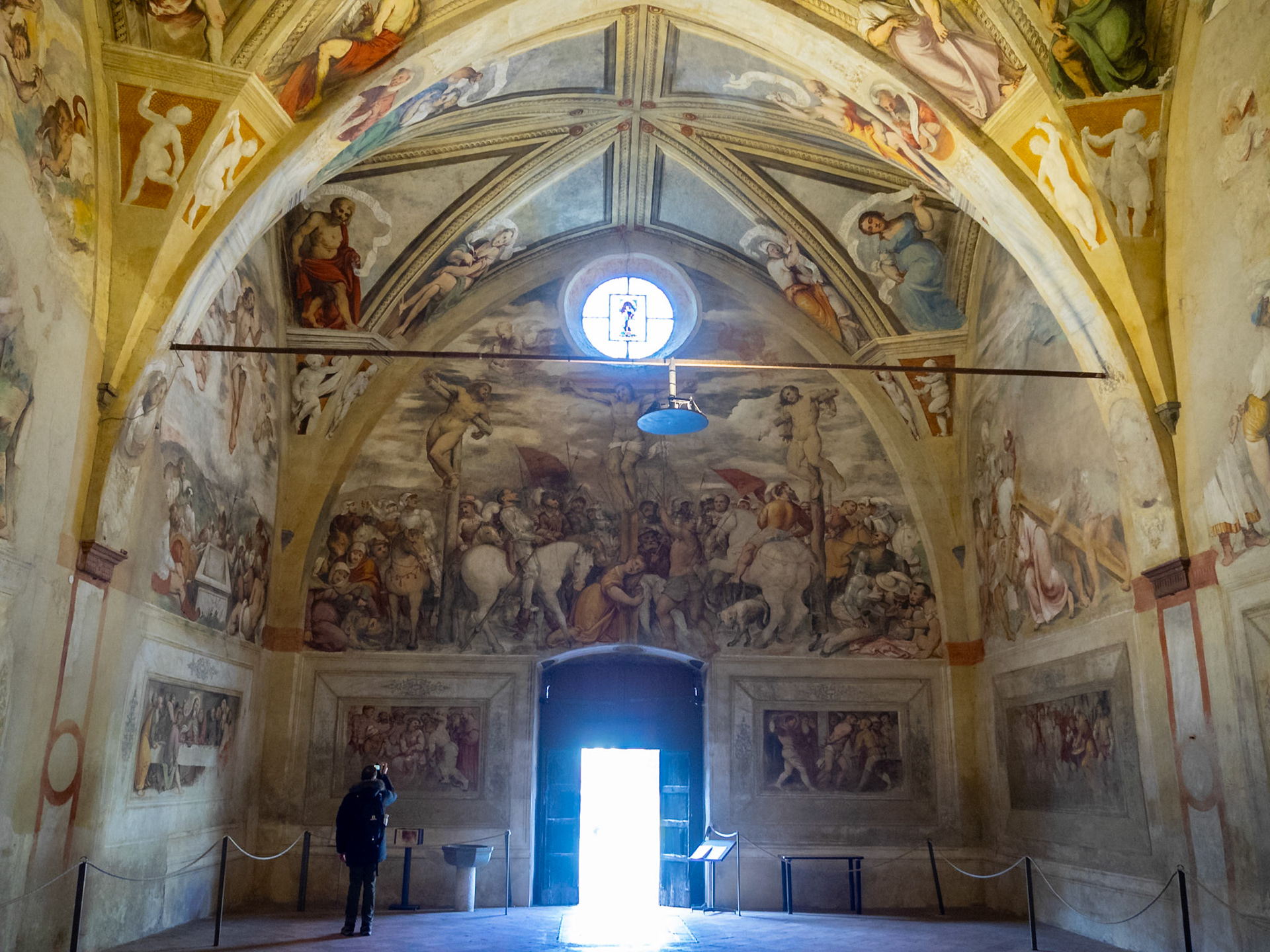 General view of the fresco by Romanino at the Church Santa Maria della Neve, Pisogne