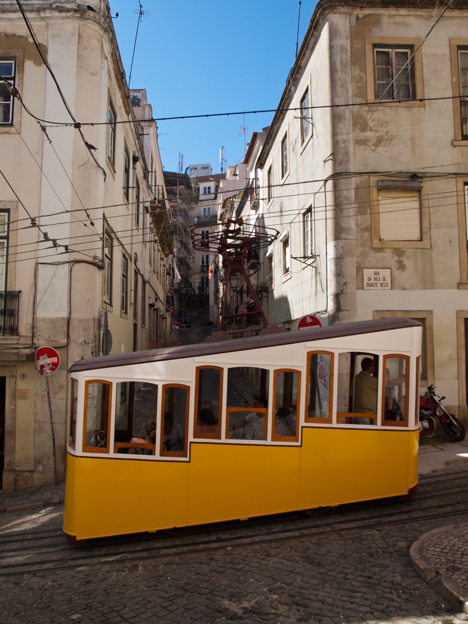 Bica lift in Bica neighborhood in Lisbon