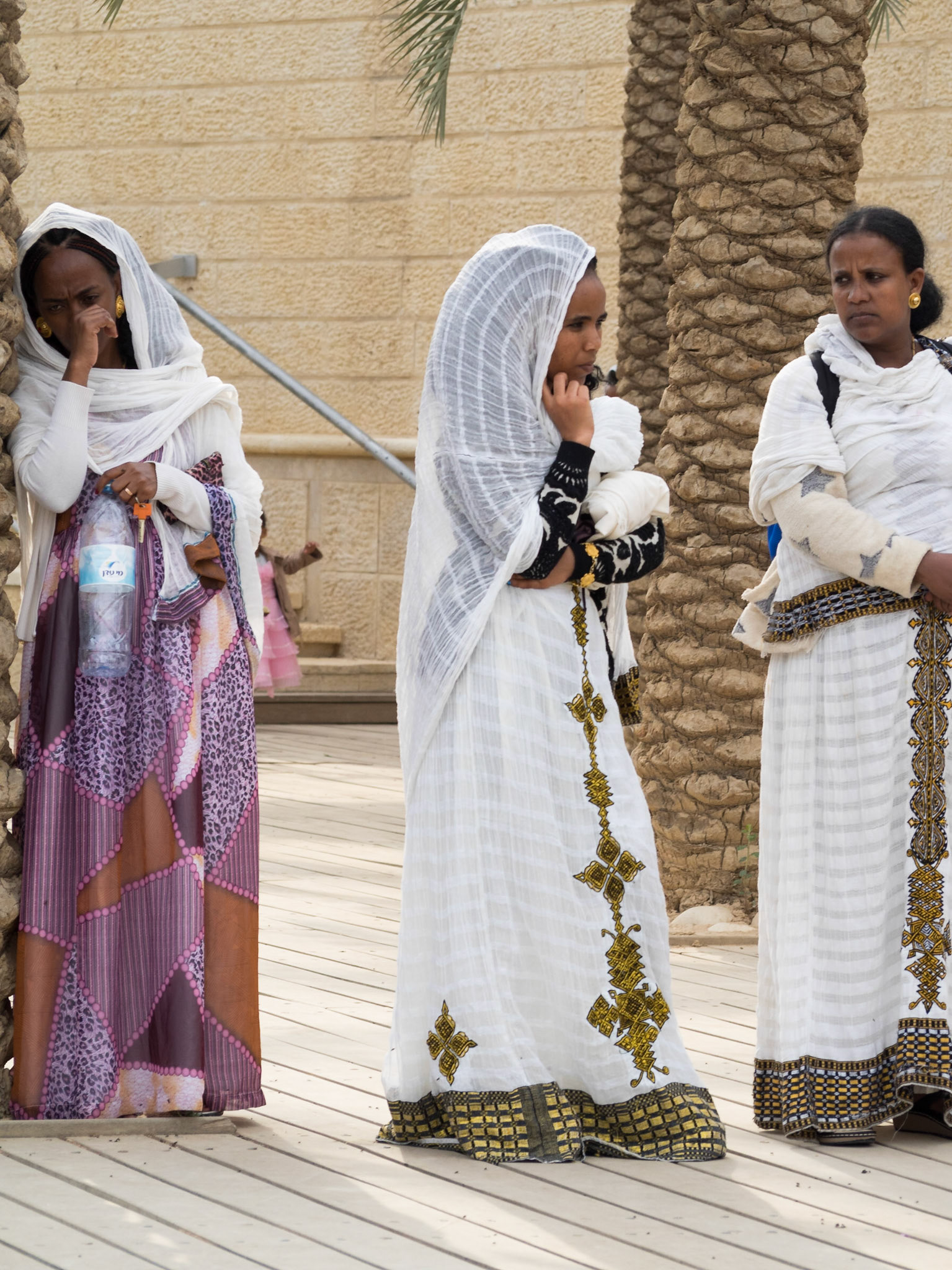 Ethiopian Christians in the Jordan river West Bank baptismal site