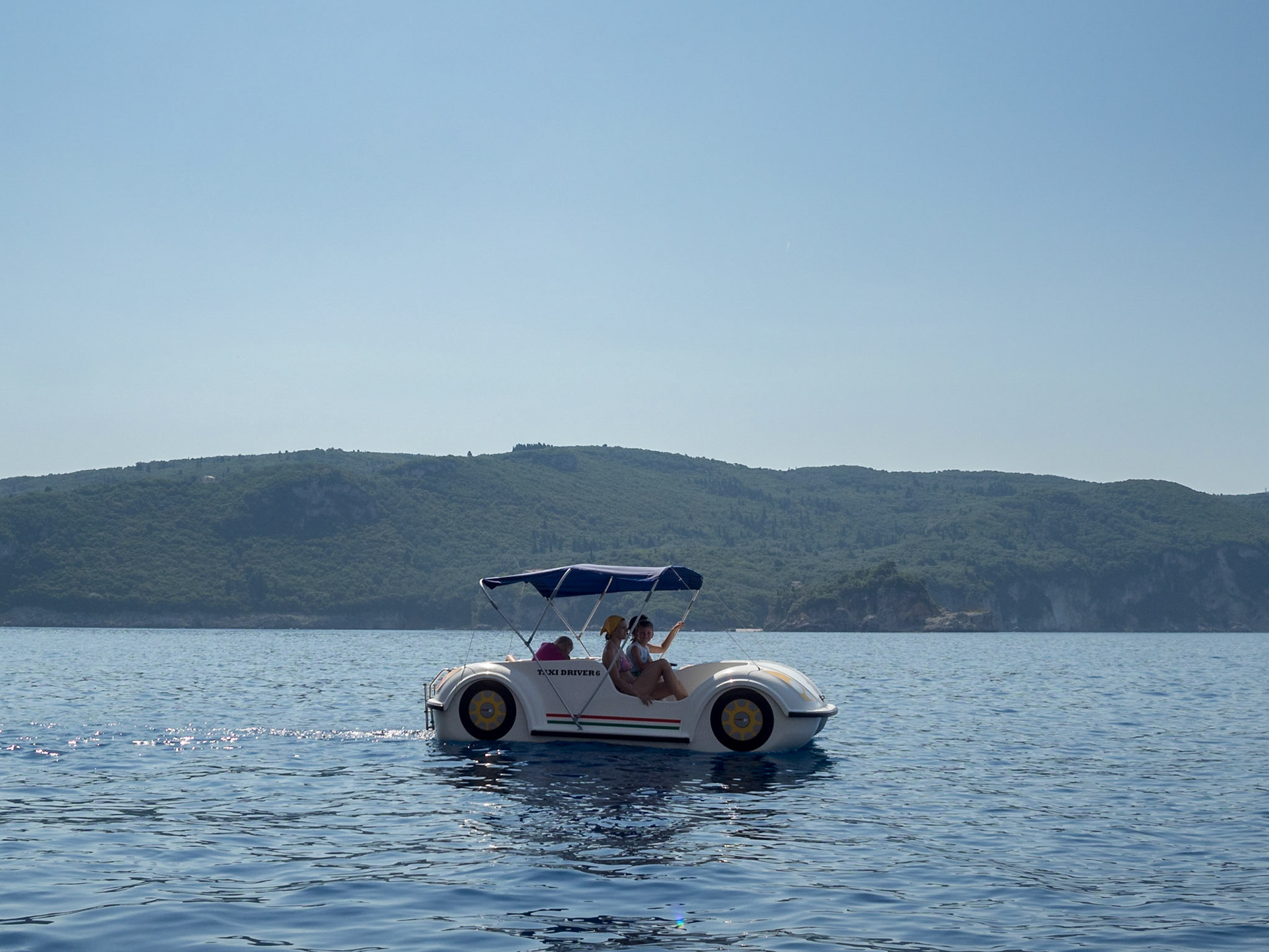 Having fun in Paliokastritsa  sea