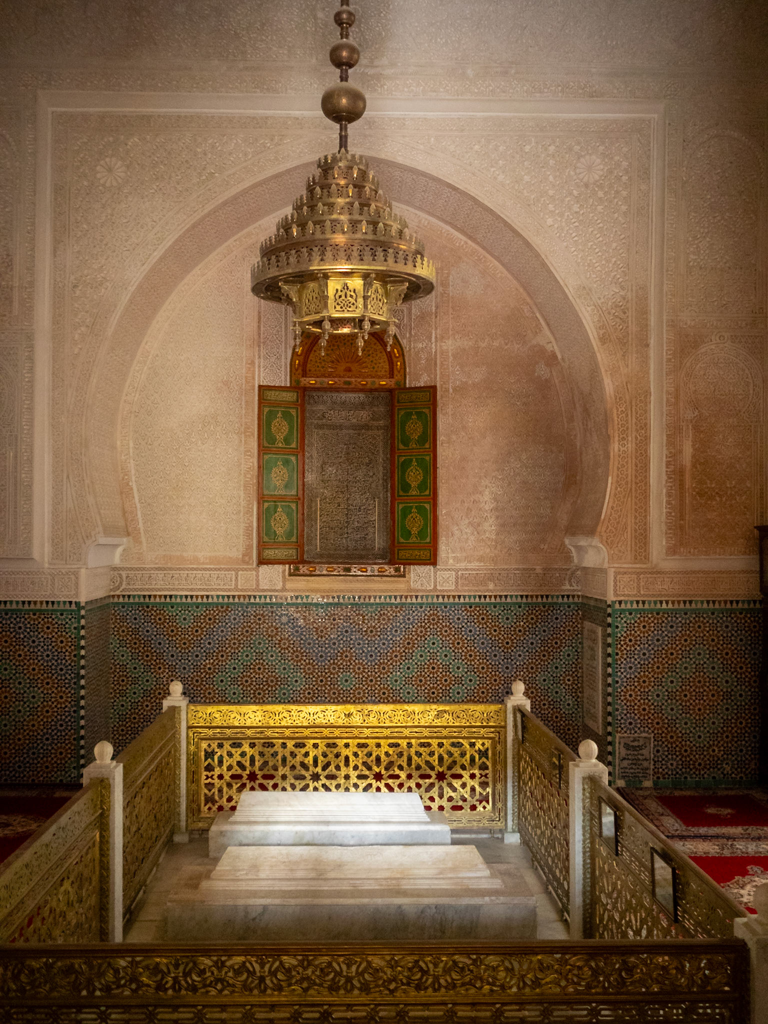 Mausoleum of Mulay Ismail tombs room, Meknes