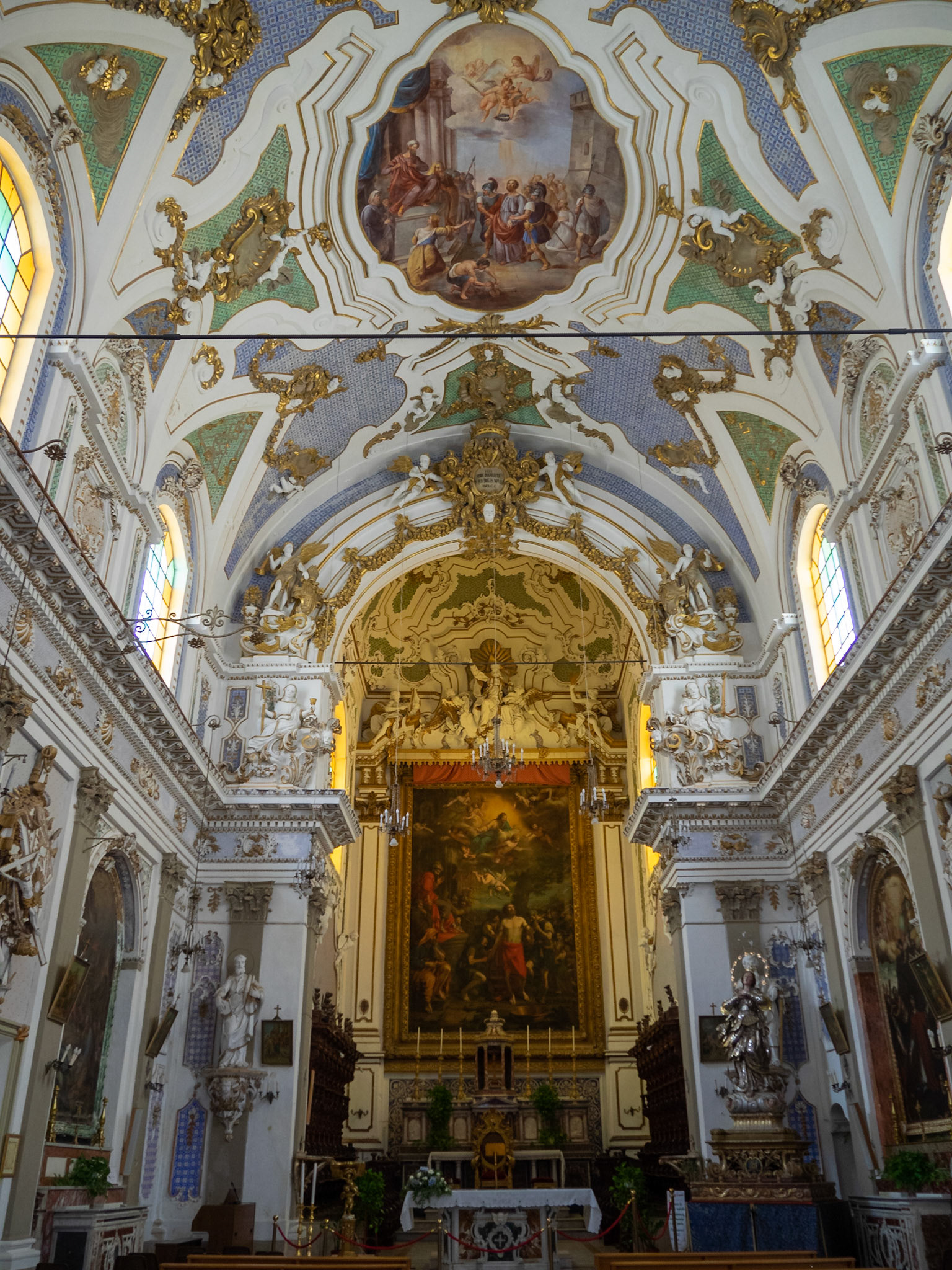 Interior of the late-Baroque church San Bartolomeo, Scicli