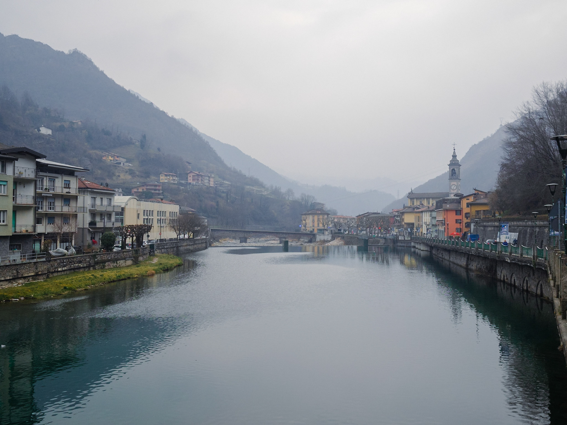 Brembo River crossing San Pellegrino Terme, Lombardy