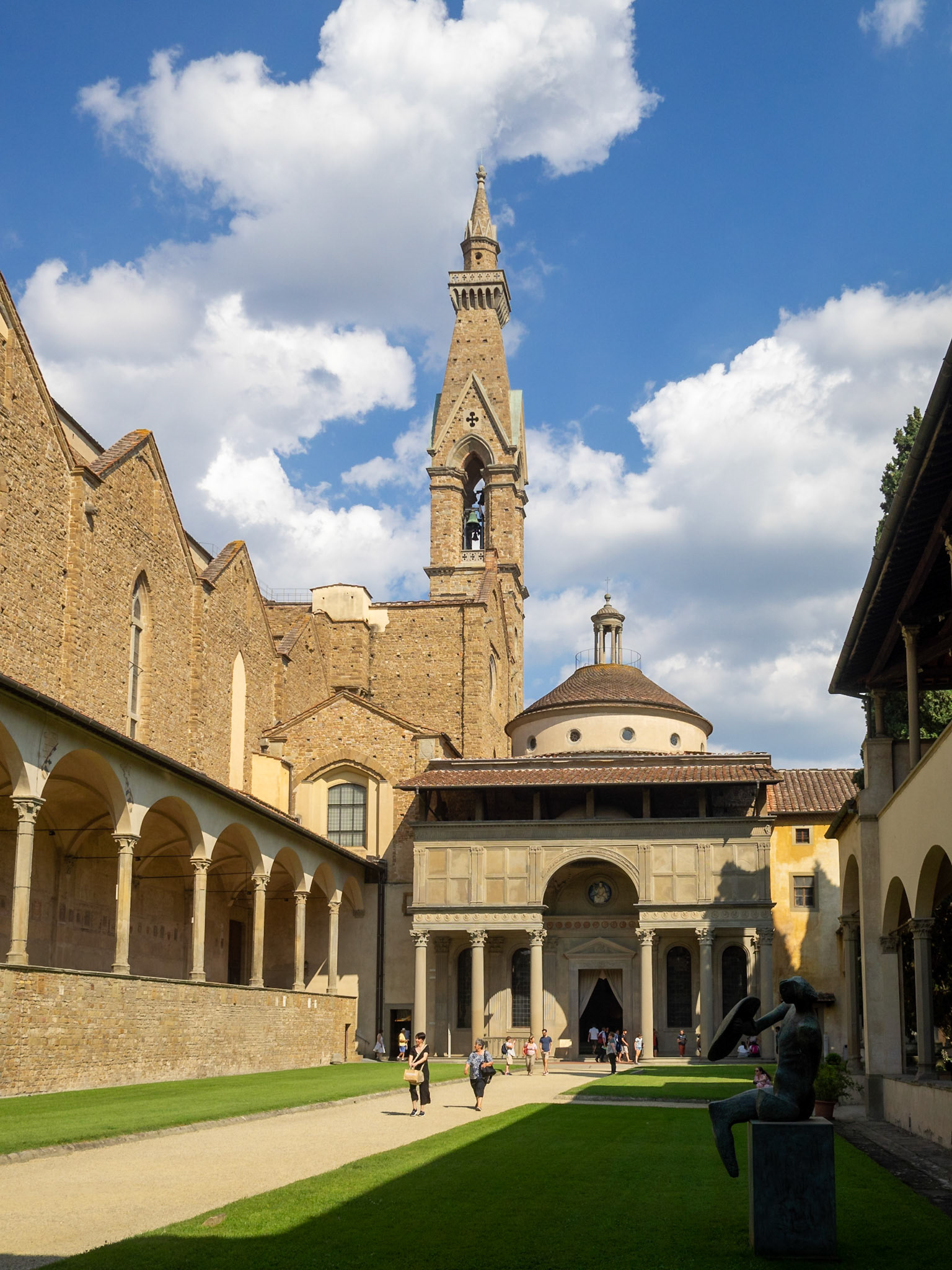 Capela Pazzi below the bell tower of the Basilica di Santa Croce, Florence