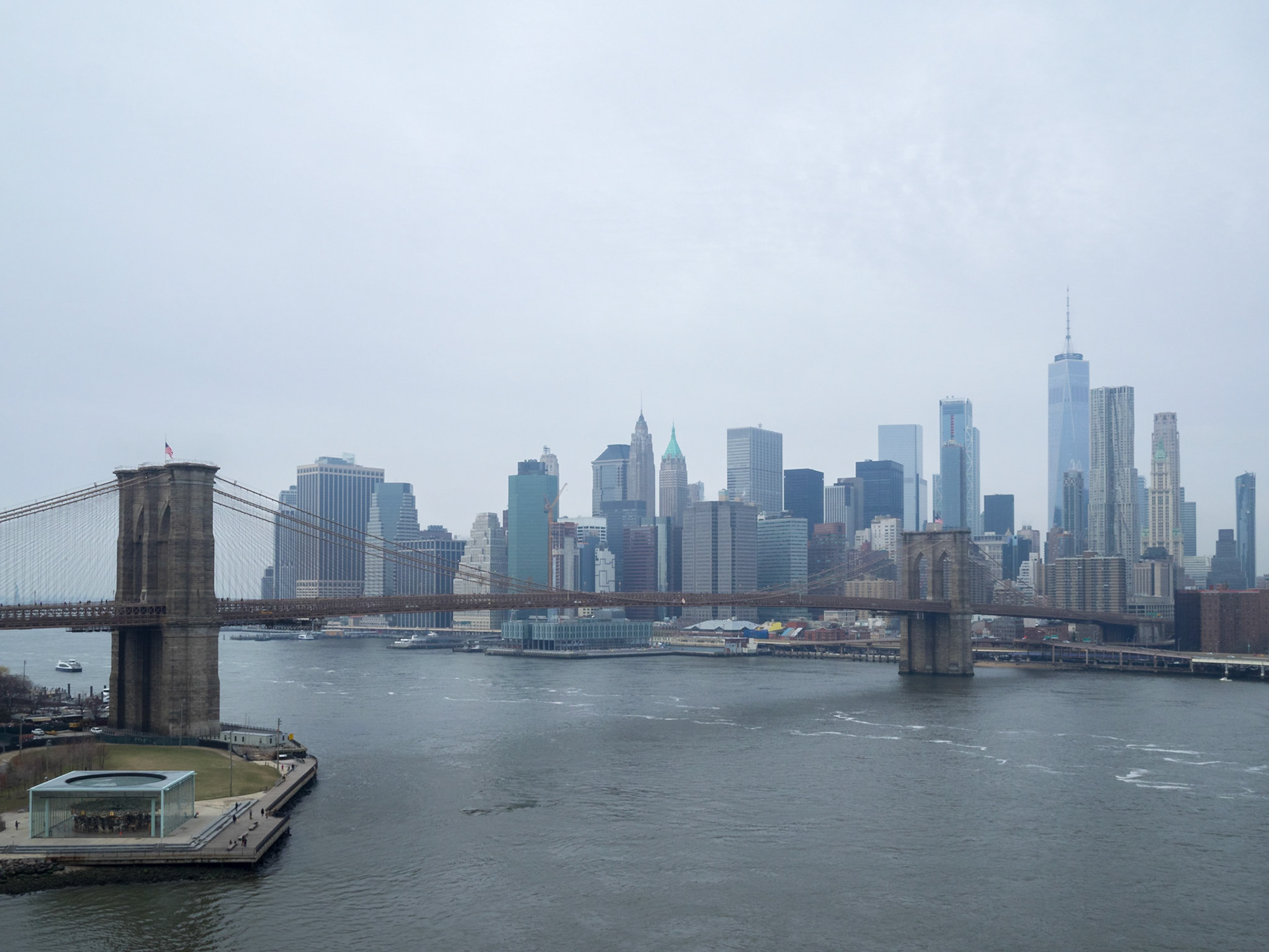 Brooklyn Bridge and Manhattan
