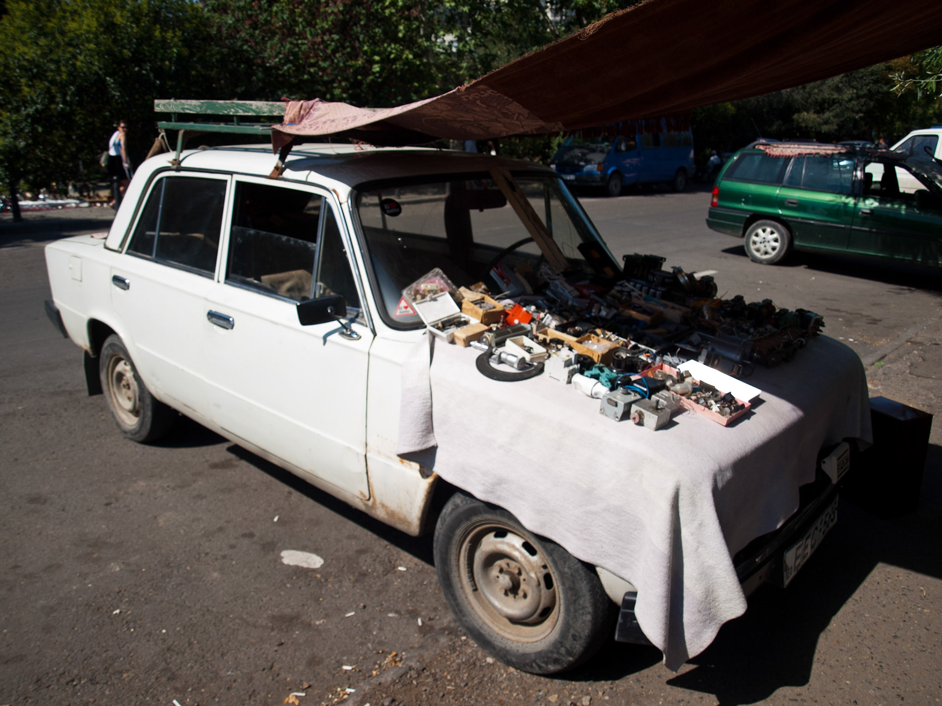 Communist memorabilia for sale in Tbilisi's Dry Bridge market