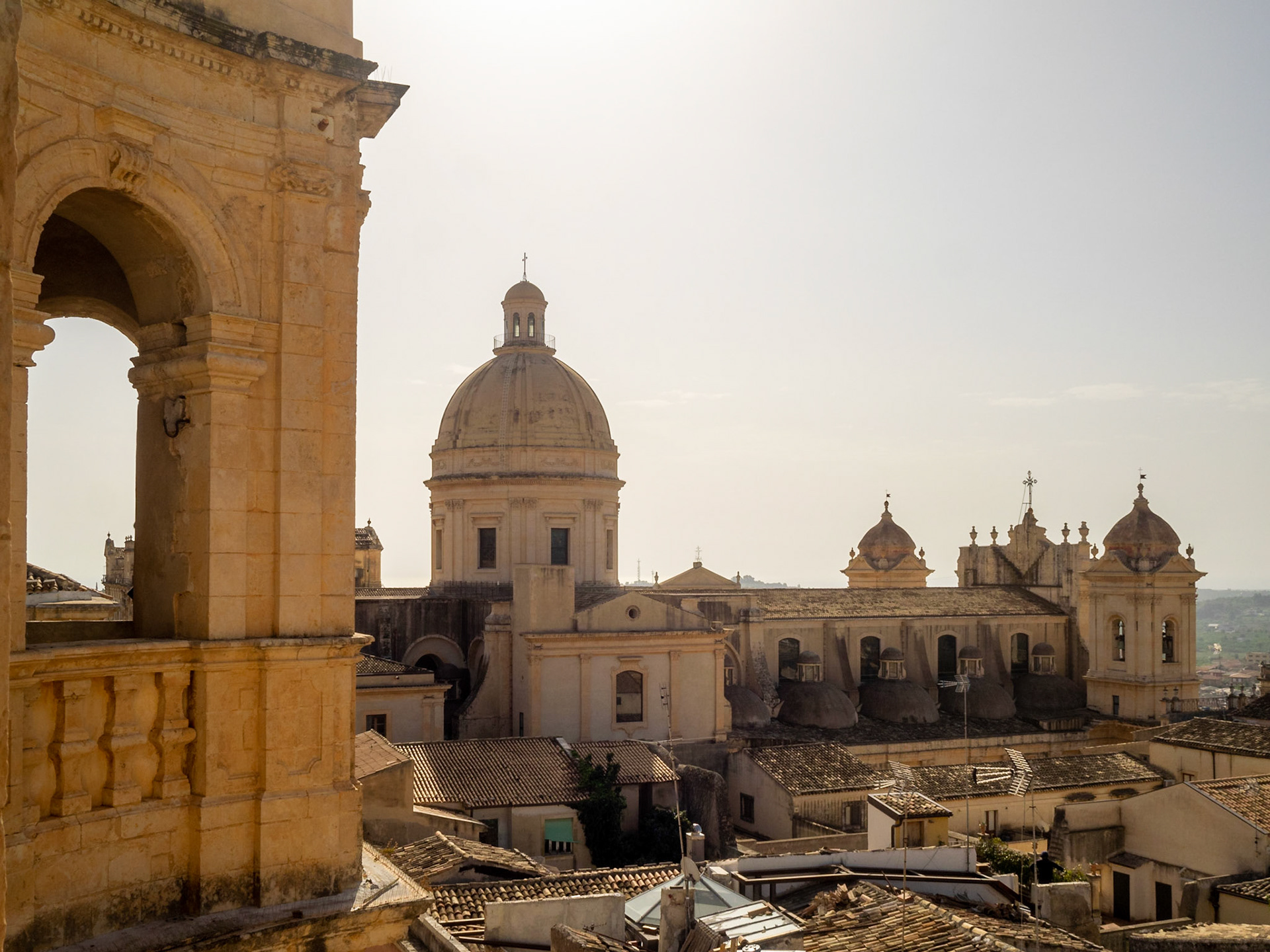 View of Duomo di Noto from the Chiesa di Montevergine