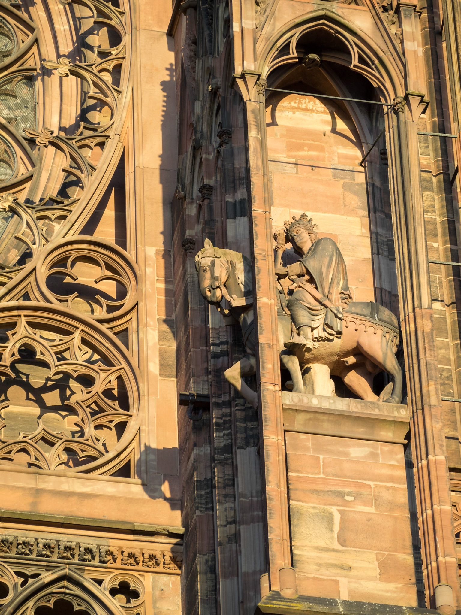 Sculptural work of Strasbourg Cathedral facade