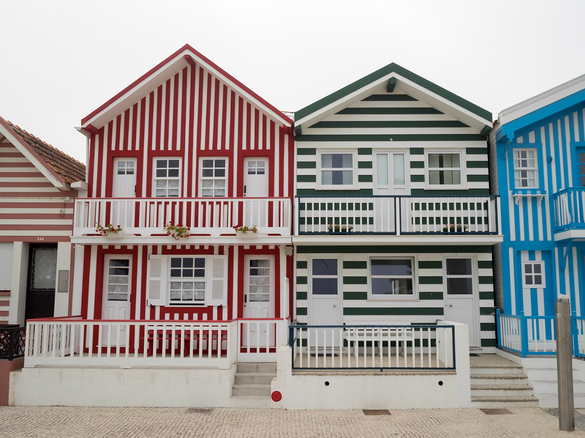 Costa Nova typical stripped houses