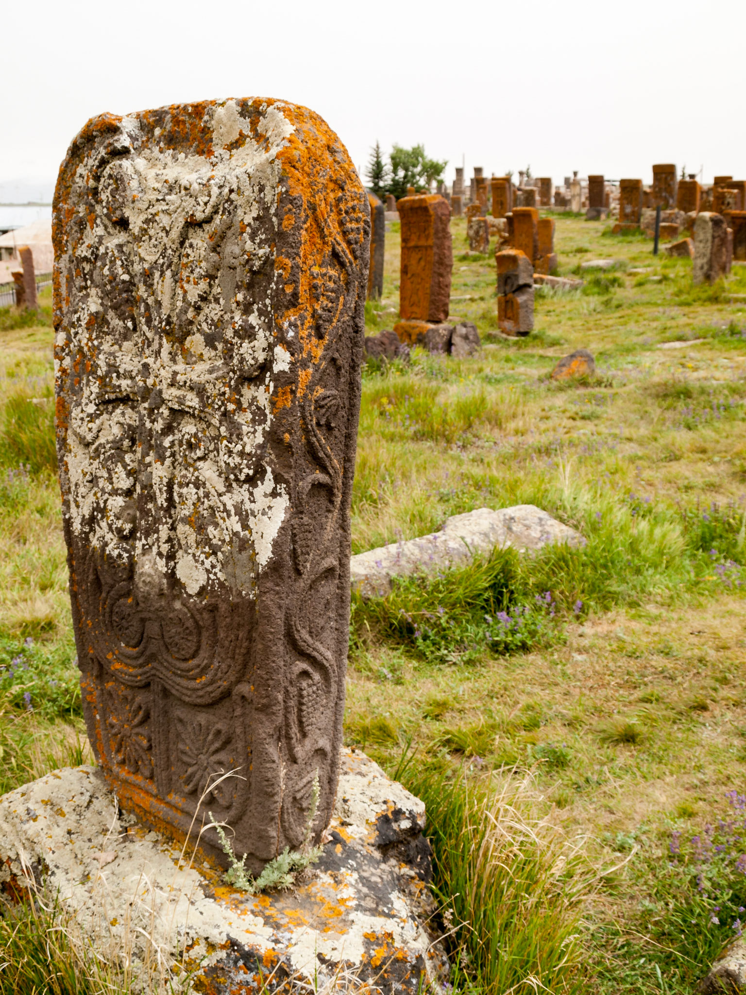 Khatchkar (cross-stone) field in Noratus