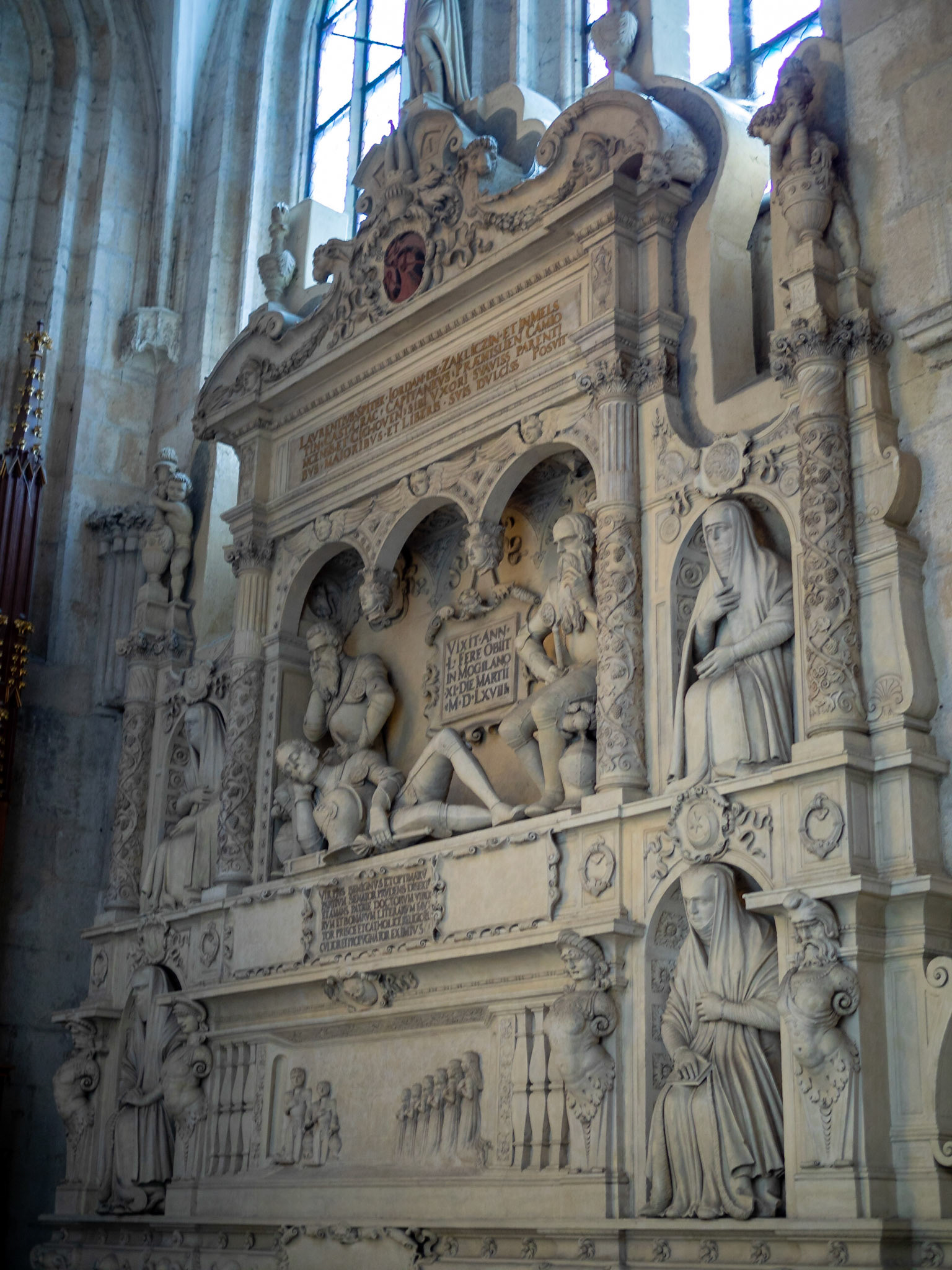 Tomb inside the Roman Catholic Church of St. Catherine of Alexandria, Krakow