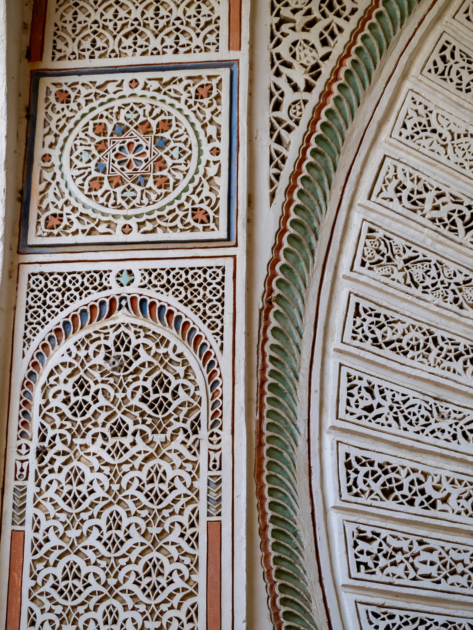 University of al-Qarawiyyin mosque doorway detail, Fez, Morocco